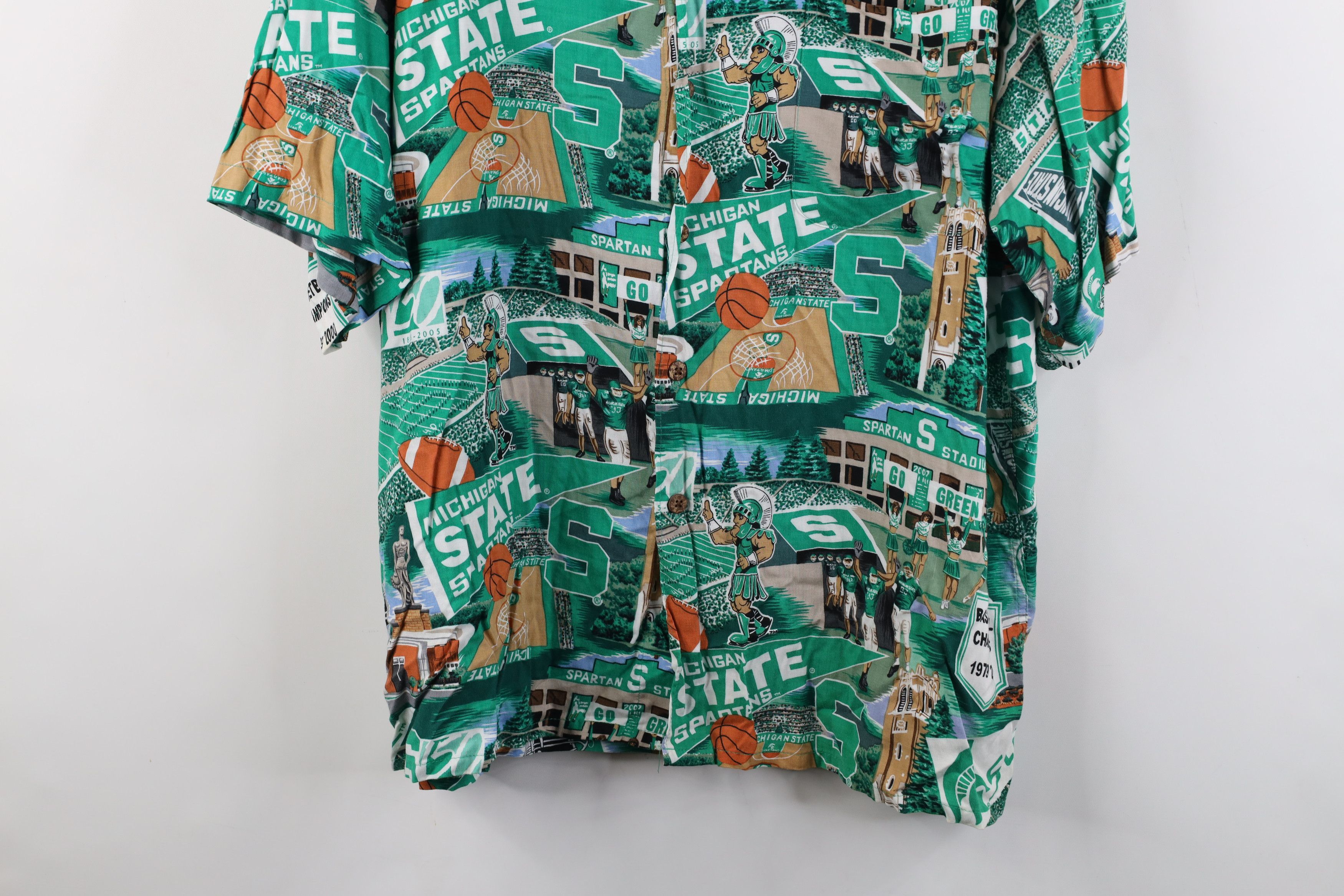 Reyn Spooner Vintage Y2K 2000 Reyn Spooner University Sports Button Shirt Size US XL / EU 56 / 4 - 3 Thumbnail
