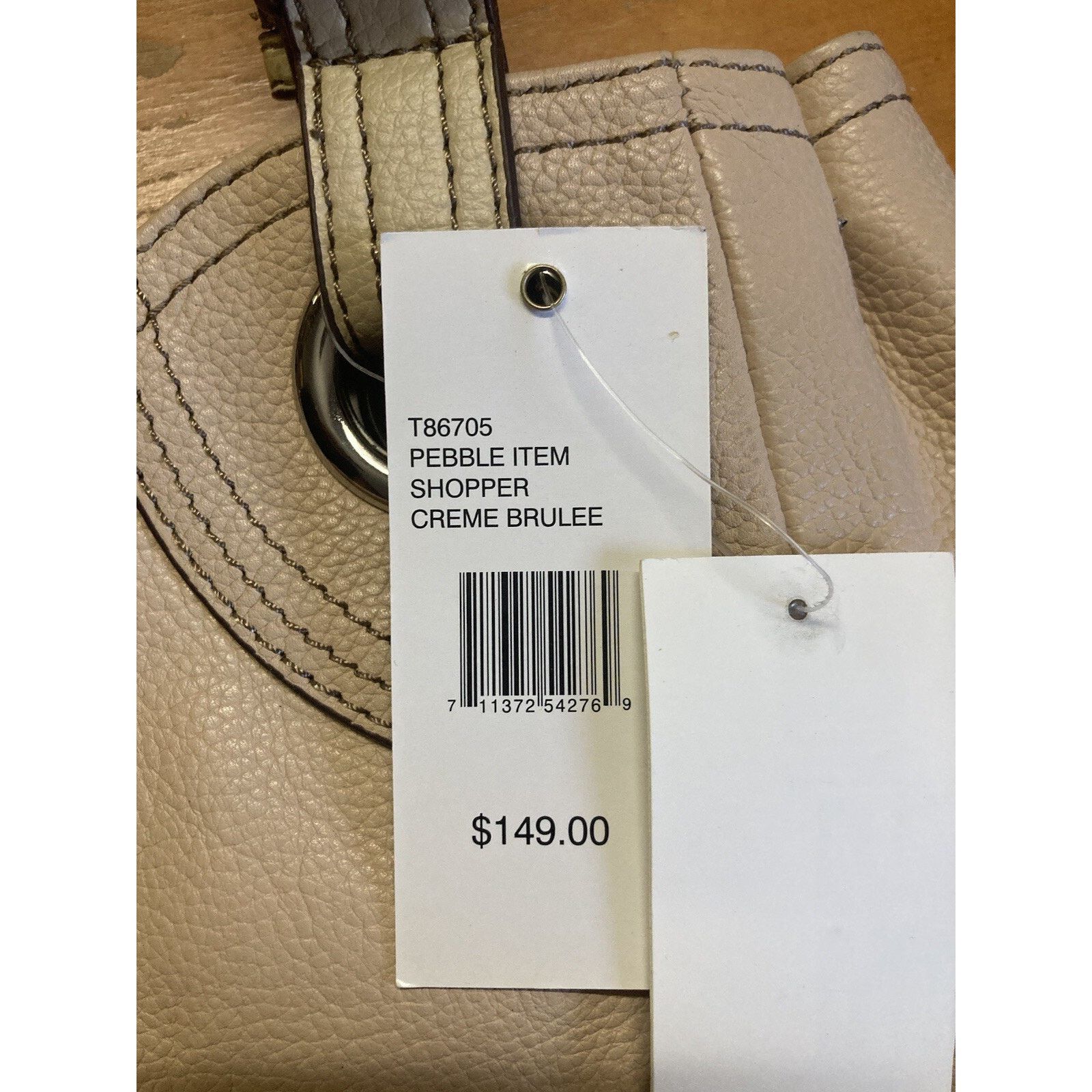 Other NEW Tignanello Pebble Shopper Cream Brûlée Handbag w/ Straps Size ONE SIZE - 4 Thumbnail