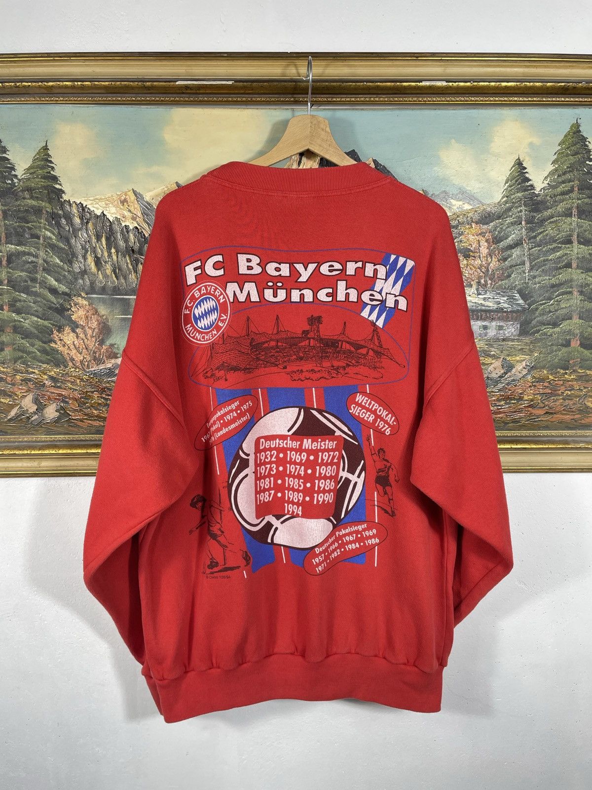 Other Retro Bayern Munich Soccer Crewneck Baggy Loose Boxy Size US XXL / EU 58 / 5 - 2 Thumbnail