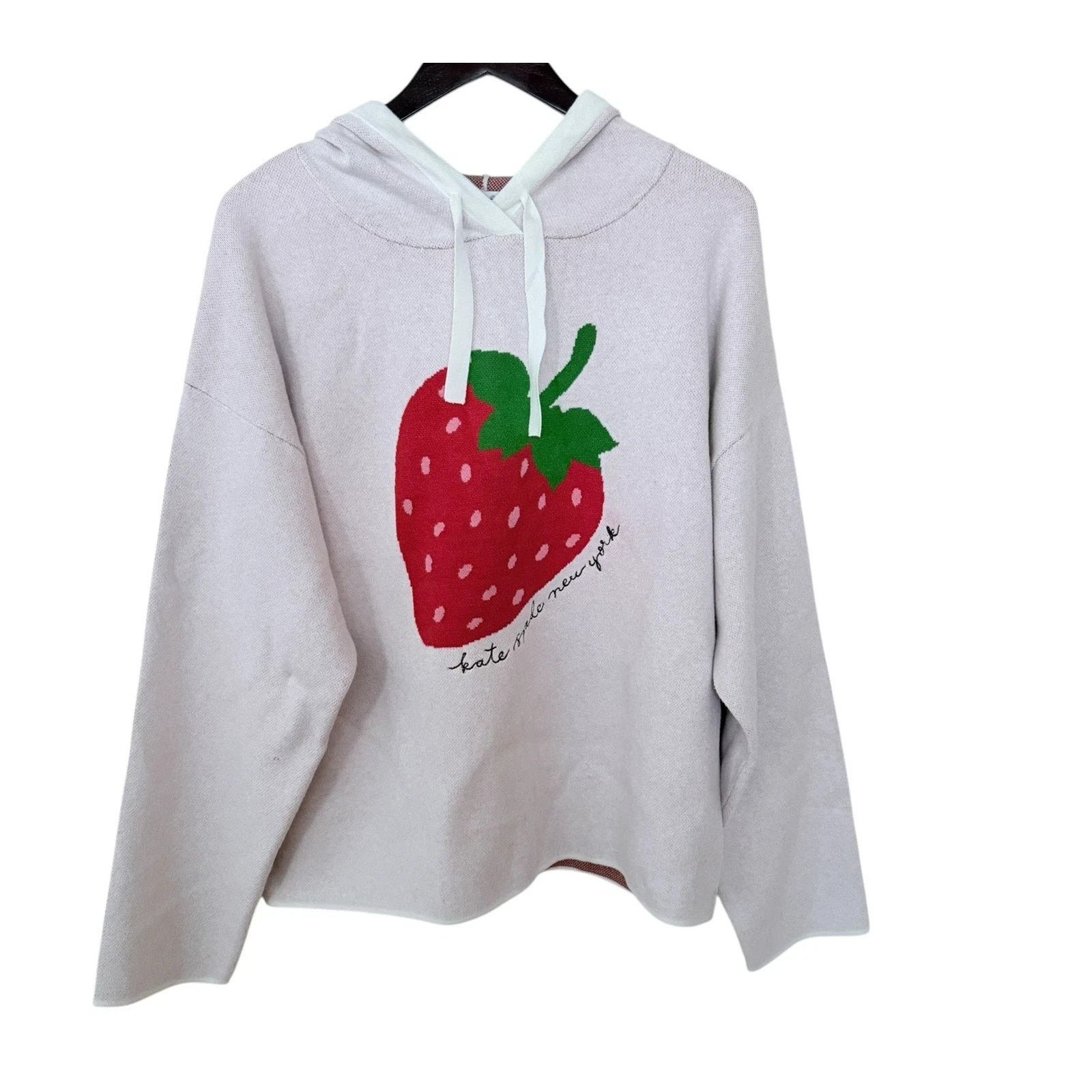 Kate Spade Kate Spade Pullover Hoodie Sweater Womens Medium Strawberry Size M / US 6-8 / IT 42-44 - 3 Thumbnail