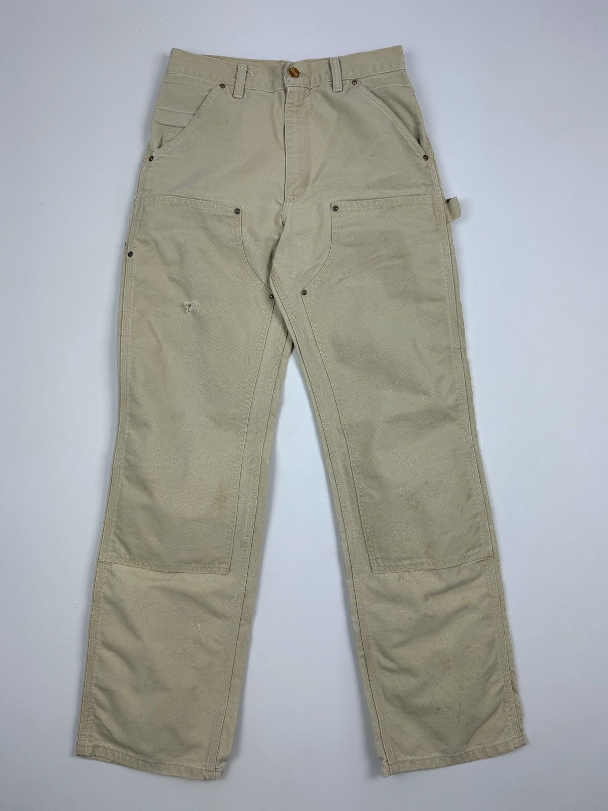 Carhartt 90’s Vintage Carhartt Distressed Double Knee Tan Work Pants Size US 31 - 3 Thumbnail