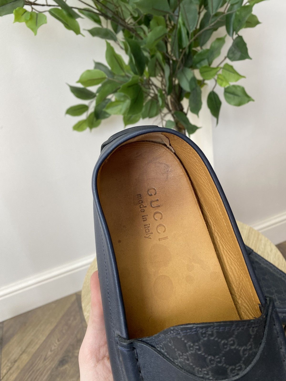 Gucci Gucci Men’s Blue Microguccissima Leather Loafers Slip On Size US 8.5 / EU 41-42 - 7 Thumbnail