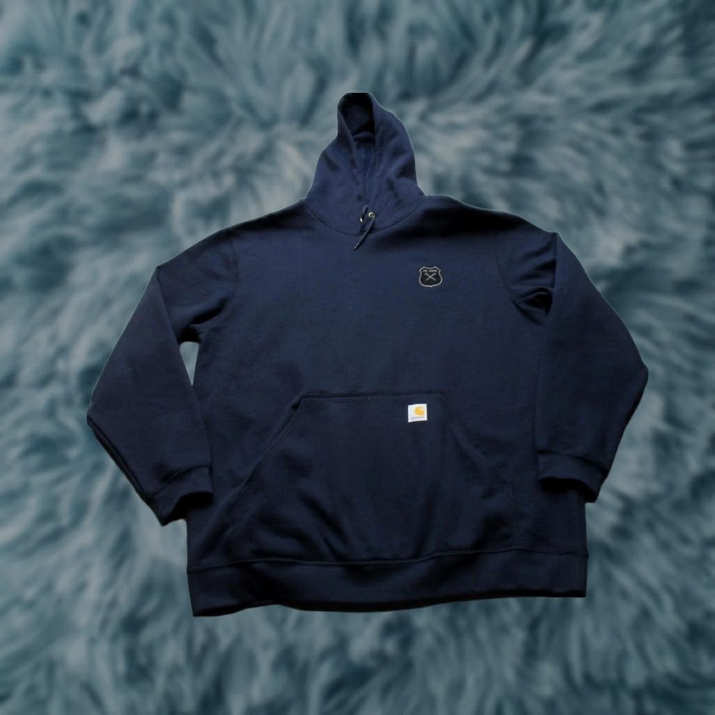 Carhartt Carhartt Hoodie Mens XL Blue Loose Fit Graphic Pullover Fleece Workwear Size US XL / EU 56 / 4 - 1 Thumbnail