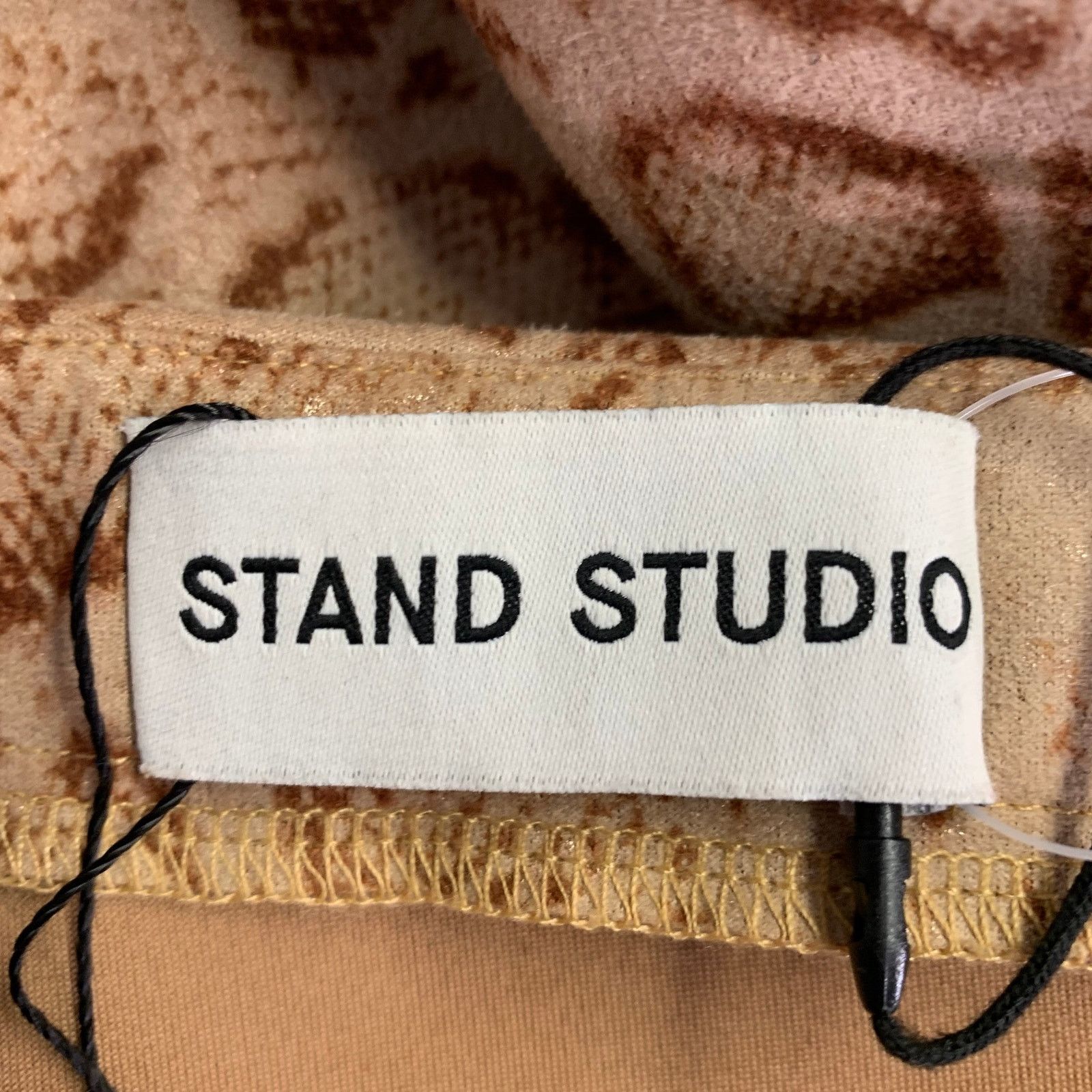 STAND STUDIO STAND STUDIO Tan Brown Polyester Snakeskin Print Leggings Size 25" / US 0 / IT 36 - 4 Thumbnail