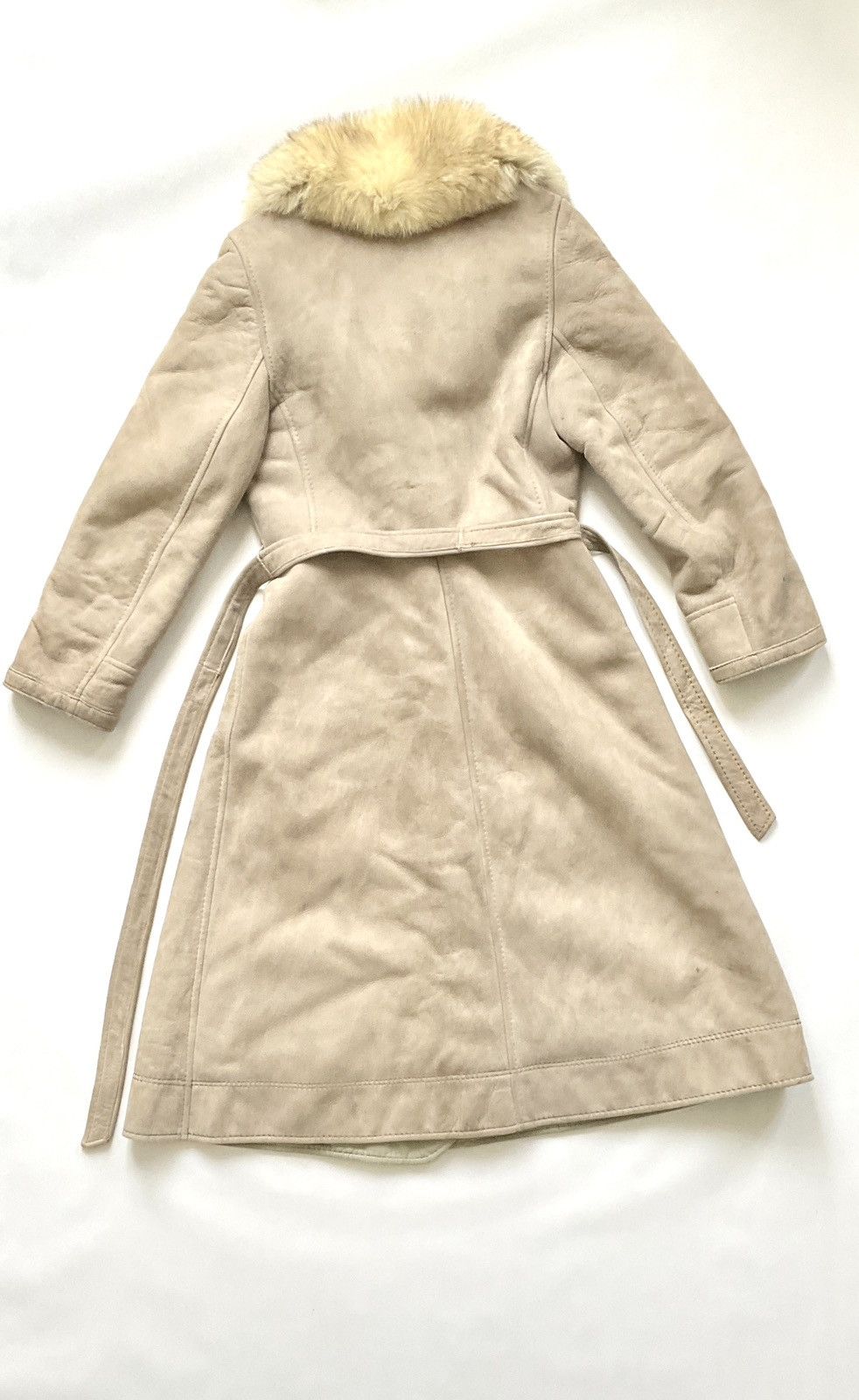 Vintage Vintage daim coat with grey lining and fur collar Size M / US 6-8 / IT 42-44 - 11 Thumbnail