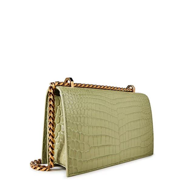 Alexander McQueen o1g2r1mq0824 Size: OS / Crocodile Effect Jewelled in Sage Size ONE SIZE - 4 Thumbnail
