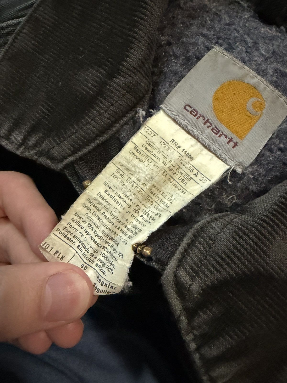 Carhartt Thrased distressed Carhartt Detroit jacket Black J01 BLK Size US M / EU 48-50 / 2 - 8 Thumbnail