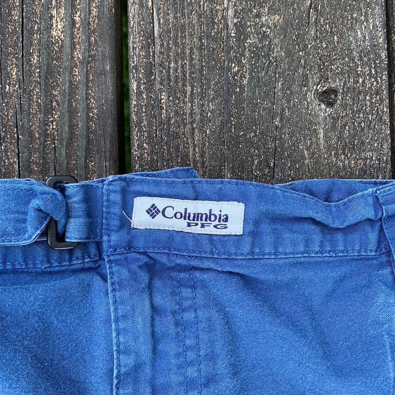 Vintage 80’s royal blue Columbia Pfg Fishing shorts cargo