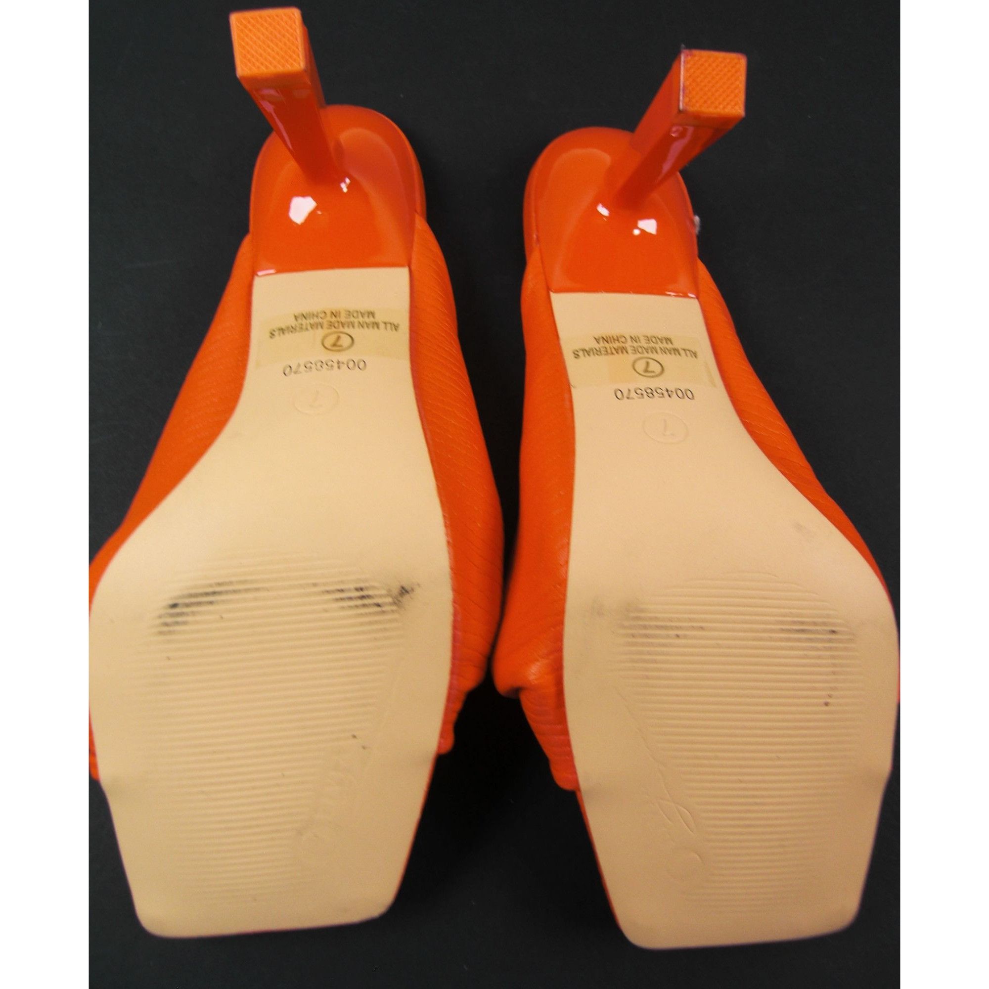 Other Olivia Ferguson Women's Slip-on Orange Heels Opened Toe Pump Size US 7 / IT 37 - 5 Thumbnail