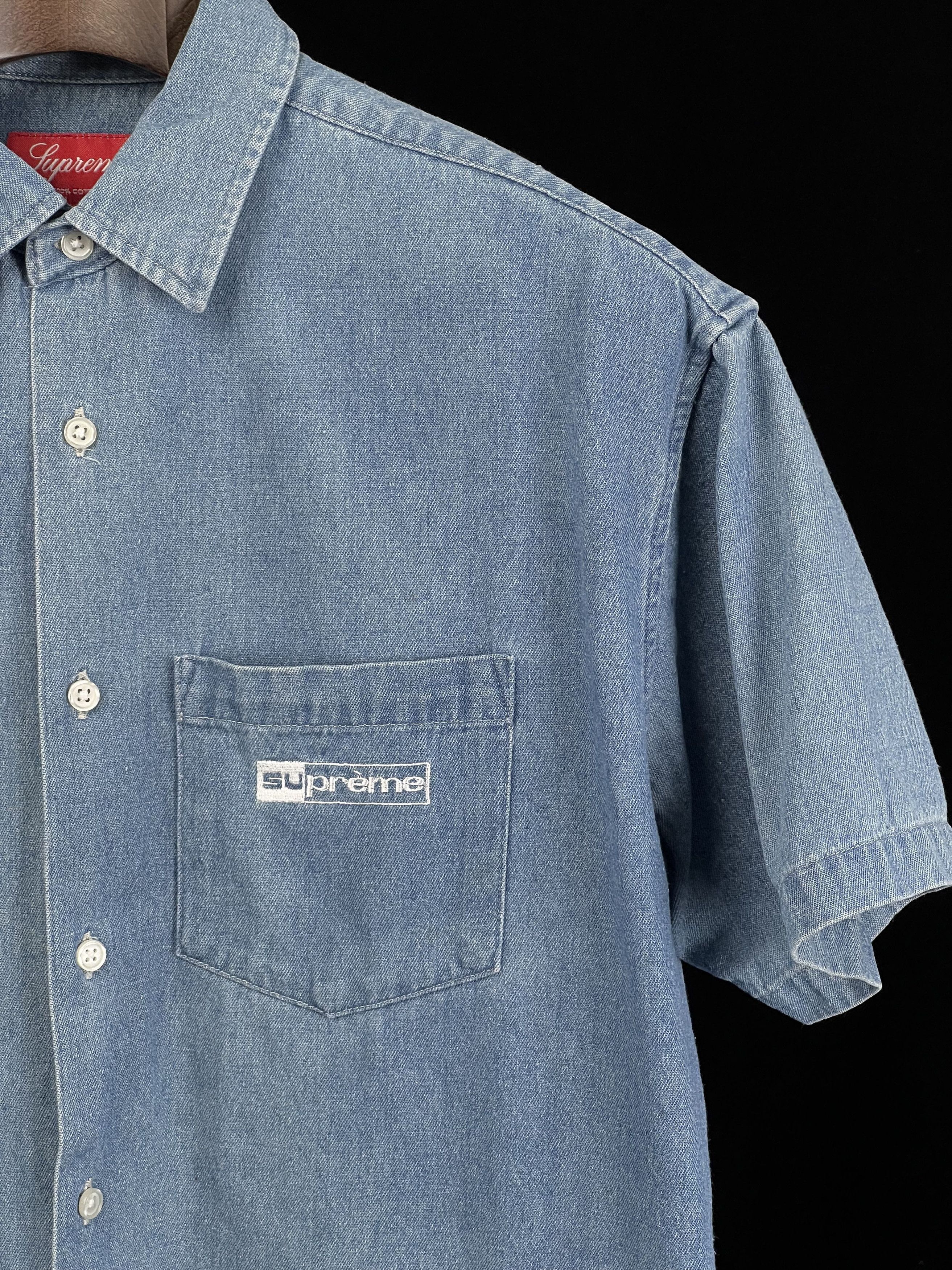 Supreme INVERT DENIM S/S SHIRT Embroidered Logo Size US S / EU 44-46 / 1 - 3 Thumbnail