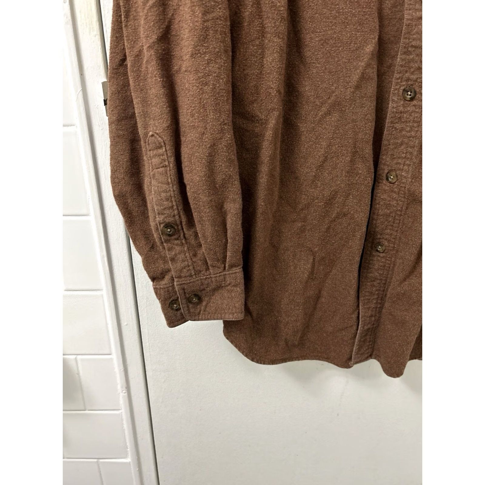 Vintage VINTAGE Woolrich Chamois Shirt Mens L Tall Rust Heather Button Down Long Sleeve Size US L / EU 52-54 / 3 - 6 Thumbnail