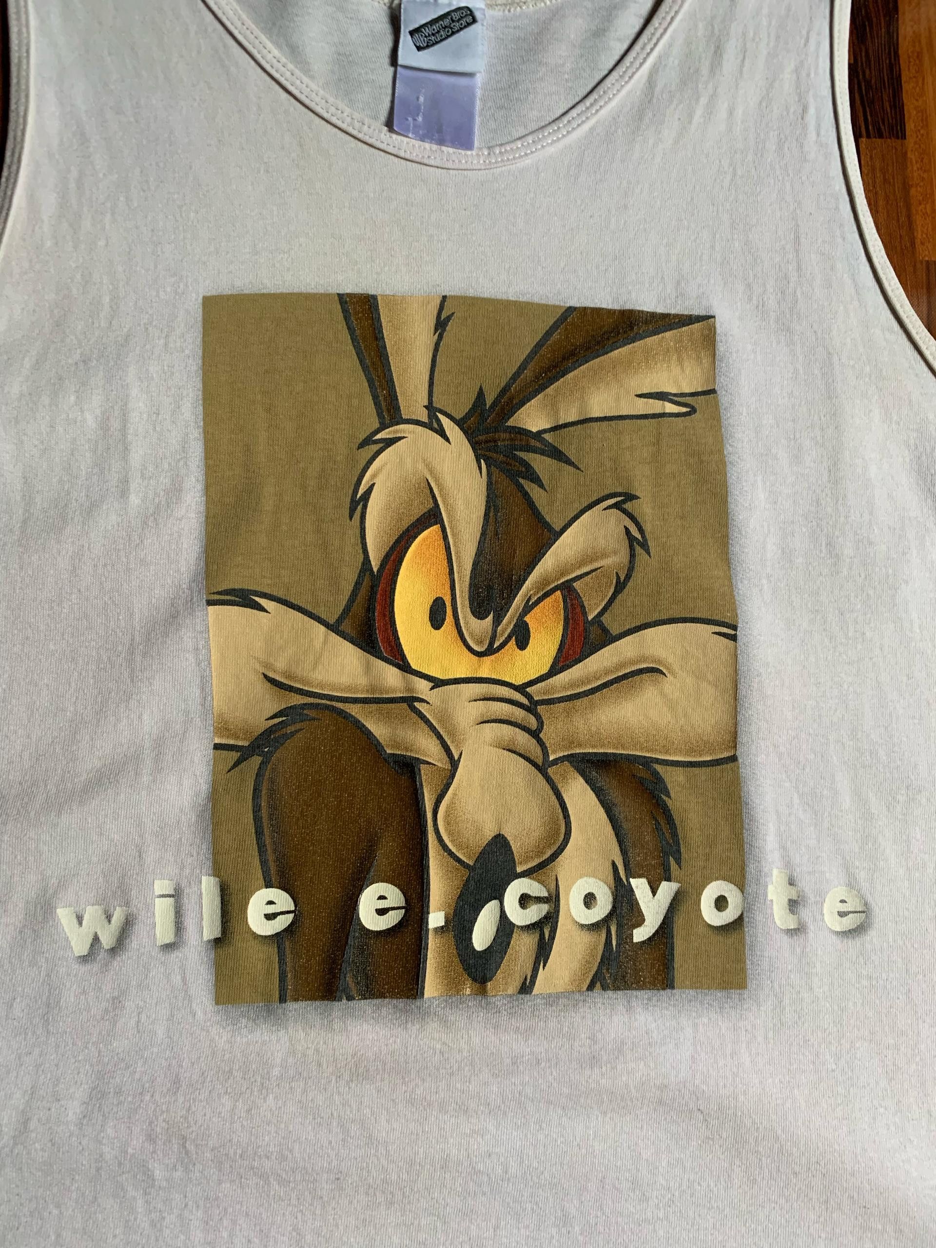 Vintage usa VINTAGE 1999 WILE E. COYOTE CARTOON T SHIRT WARNER BROS Size US L / EU 52-54 / 3 - 16 Thumbnail