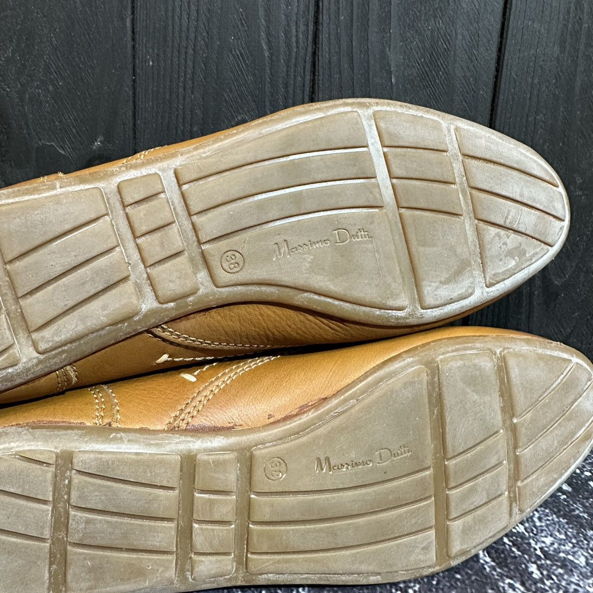 Massimo Dutti × Vintage Massimo Dutti Vintage Brown Women’s Lather Sneakers size 38 Size US 8 / IT 38 - 9 Thumbnail