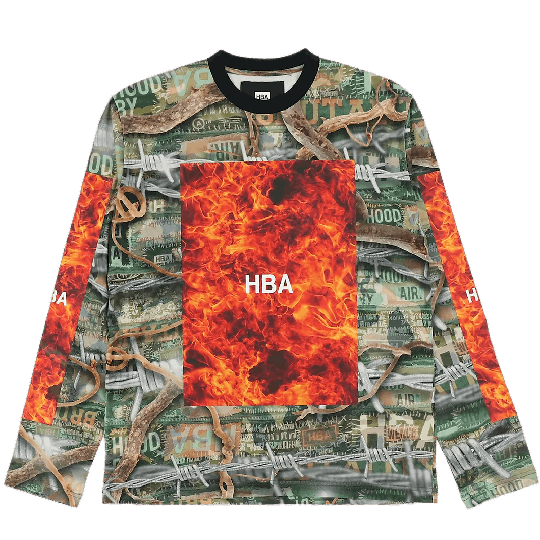 Hood By Air Ablaze Box Camo L/S Crew Neck T-shirt Size US L / EU 52-54 / 3 - 1 Thumbnail