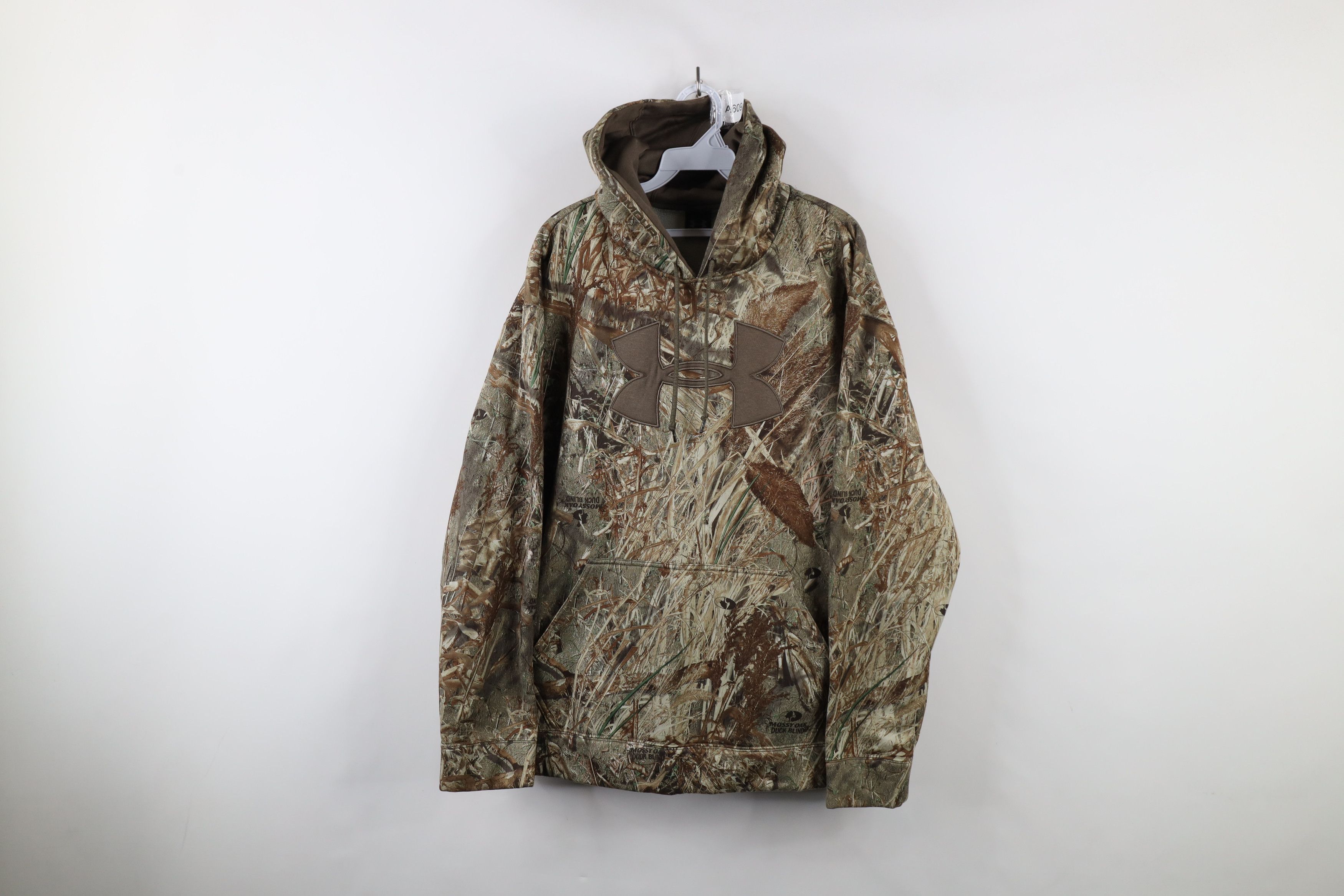Under Armour × Vintage Under Armour Blind Mossy Oak Camouflage Hoodie Sweatshirt Size US L / EU 52-54 / 3 - 1 Thumbnail