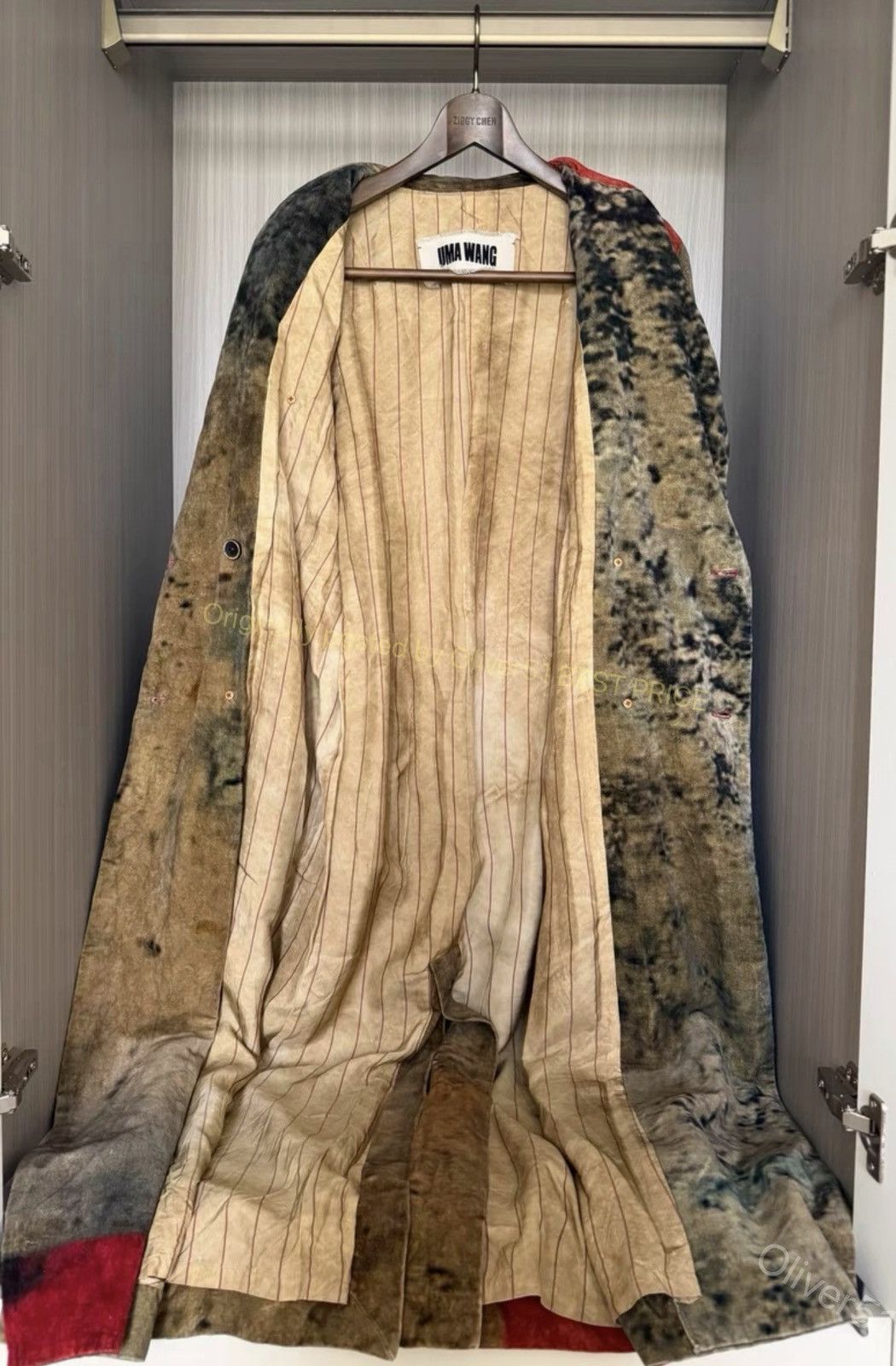 Uma Wang Uma Wang 18AW velour faded‑mural long coat YYYY17/2610 Size US S / EU 44-46 / 1 - 3 Thumbnail