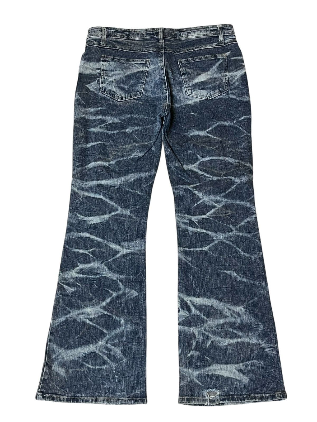 Tornado Mart SICK🔥JAPANESE BRAND HIP MAKE FLARED JEANS Size US 34 / EU 50 - 2 Thumbnail
