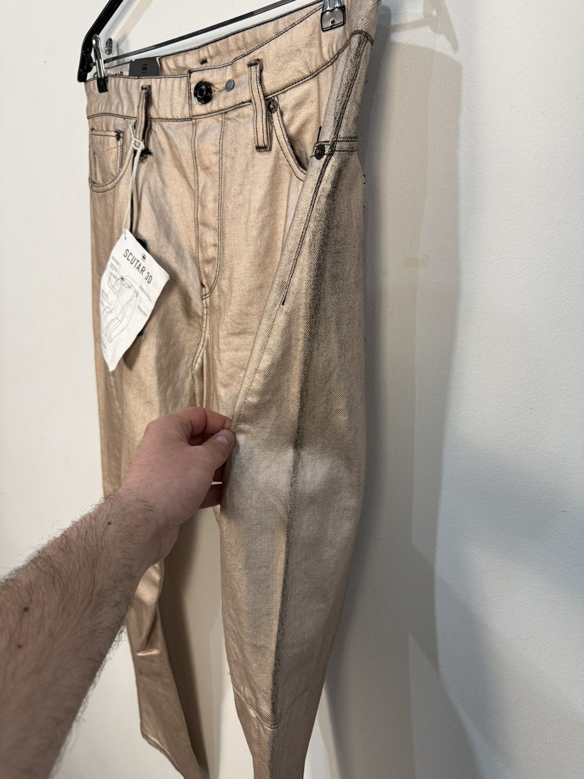 G-Star G-Star Raw Scutar 3D Gold Metallic Denim Pants Size US 32 / EU 48 - 9 Thumbnail