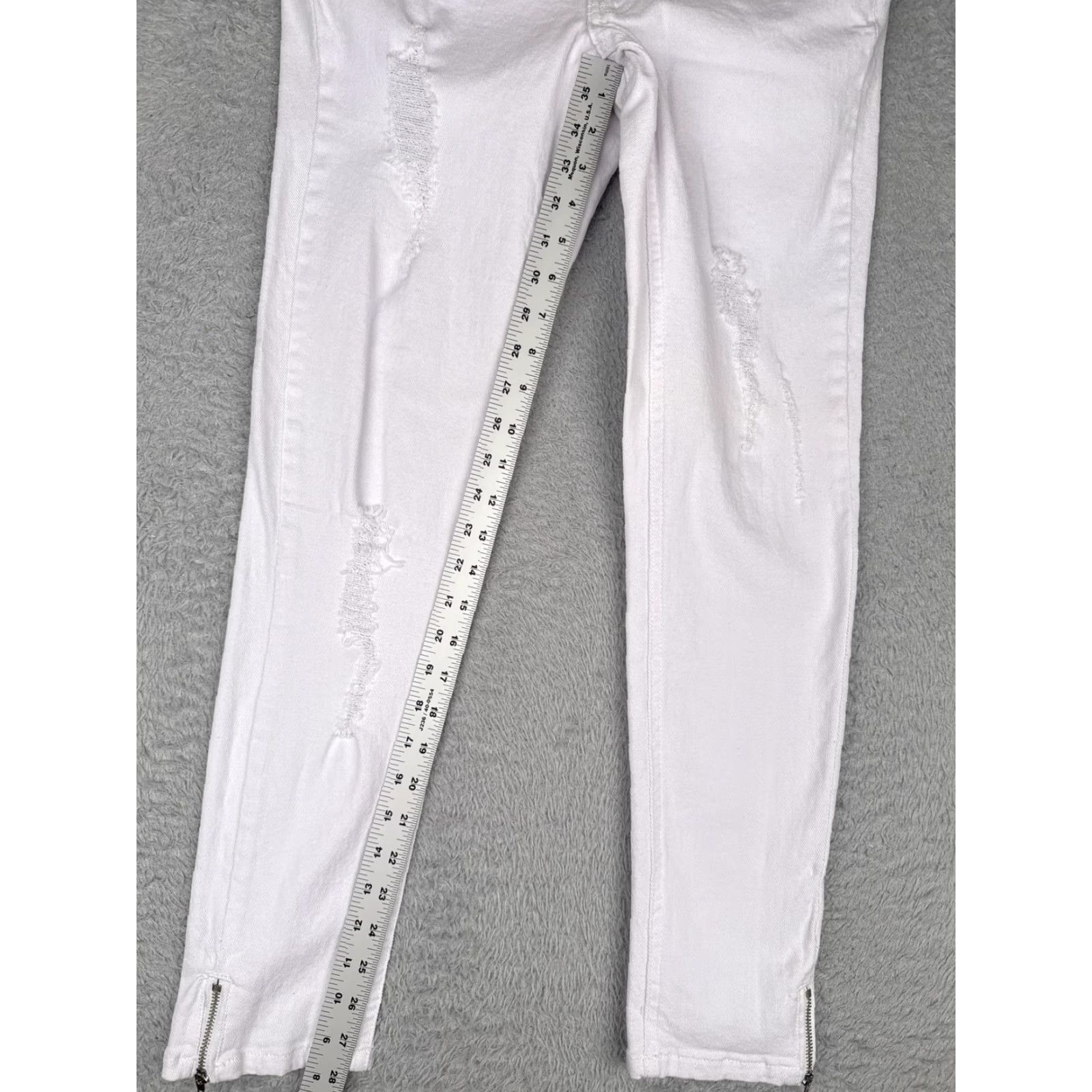 Venus Venus Jeans Womens 4 Pink Distressed Skinny Ankle Zip 5-Pocket Stretch Denim Size 27" / US 4 / IT 40 - 7 Thumbnail