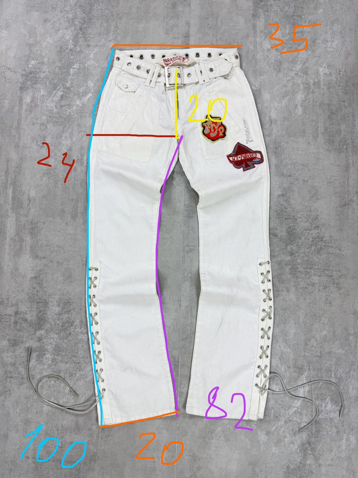 Parasuco PARASUCO Cotton Linen Denim Legend White Pants Avant Size 27" / US 4 / IT 40 - 14 Thumbnail