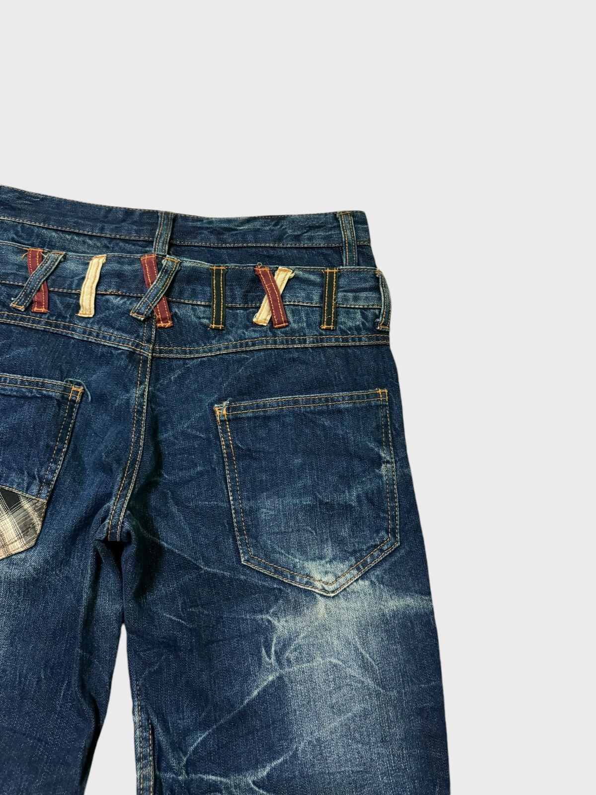 Hysteric Glamour NYLAUS DOUBLE WAIST PLAID TARTAN CLAW MARK DENIM PANTS Size US 30 / EU 46 - 13 Thumbnail