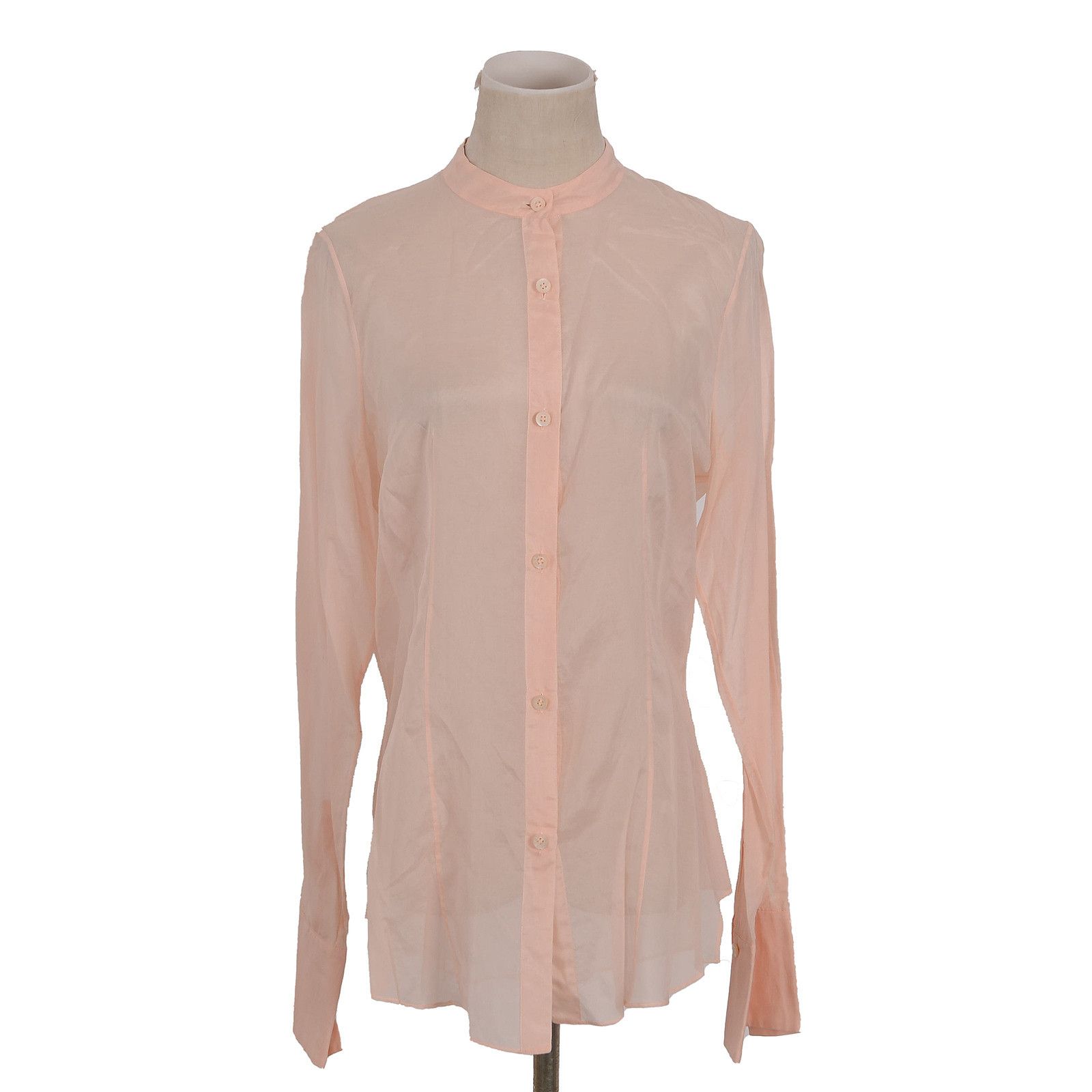 Celine CELINE Pink Silk Blend Button Up Shirt Size 38 Size S / US 4 / IT 40 - 1 Thumbnail