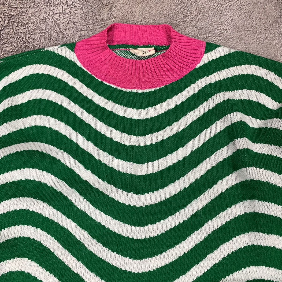 Vintage Vintage Y2K Oversized Abstract Wavy Knit Sweater Indie L Size L / US 10 / IT 46 - 3 Thumbnail