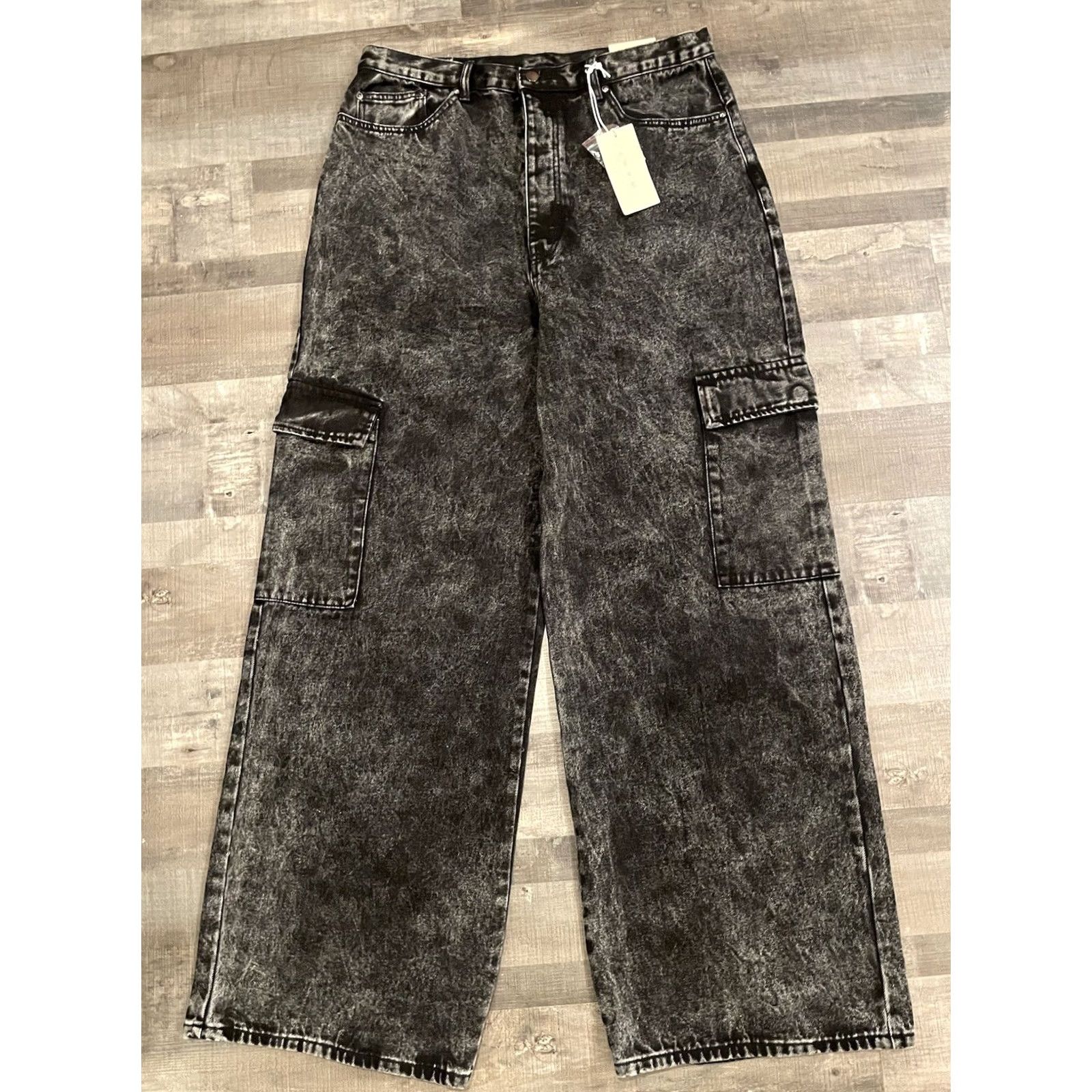 MNML MNML Jeans Black Wash 38x33 Denim Pants Men Regular 5-Pocket Iron Button Zip Modern B118 Work Denim Size US 38 / EU 54 - 4 Thumbnail