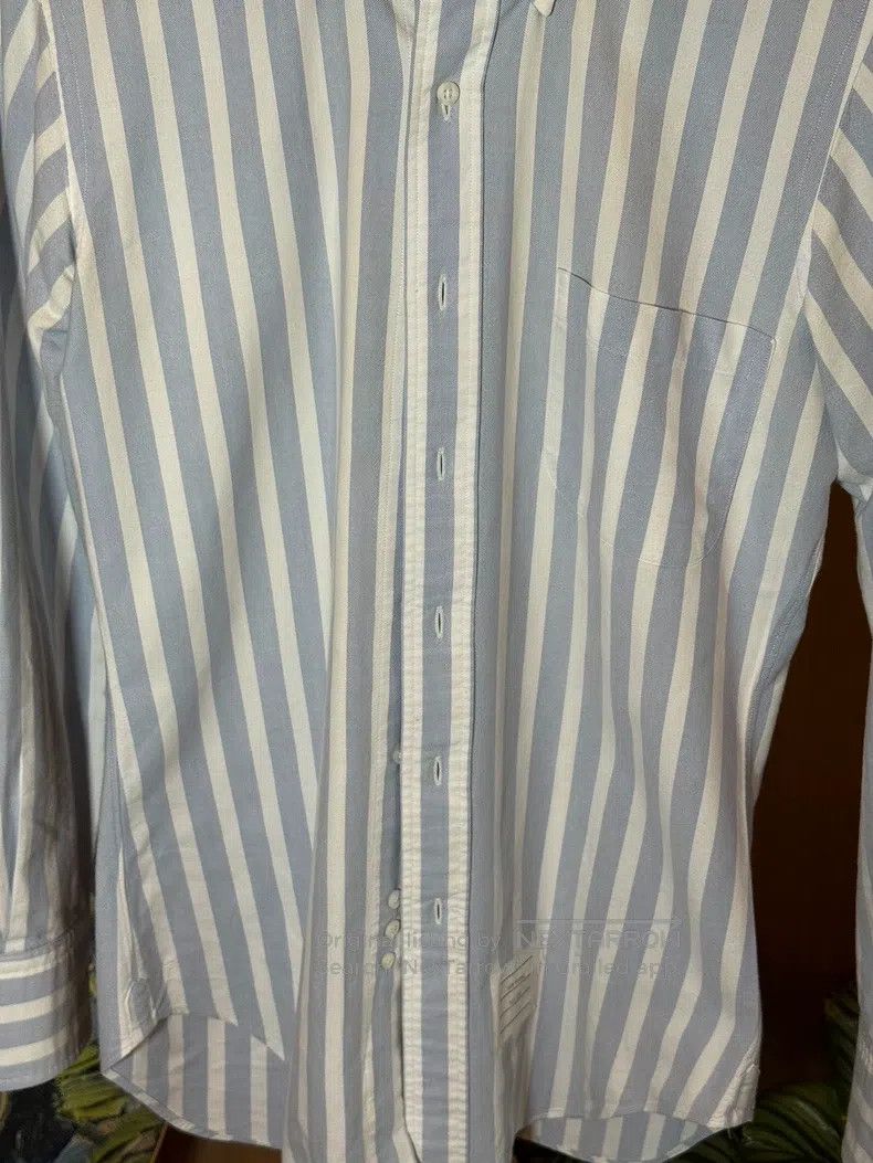 Thom Browne Thom Browne Blue and white striped shirt Size US S / EU 44-46 / 1 - 2 Thumbnail