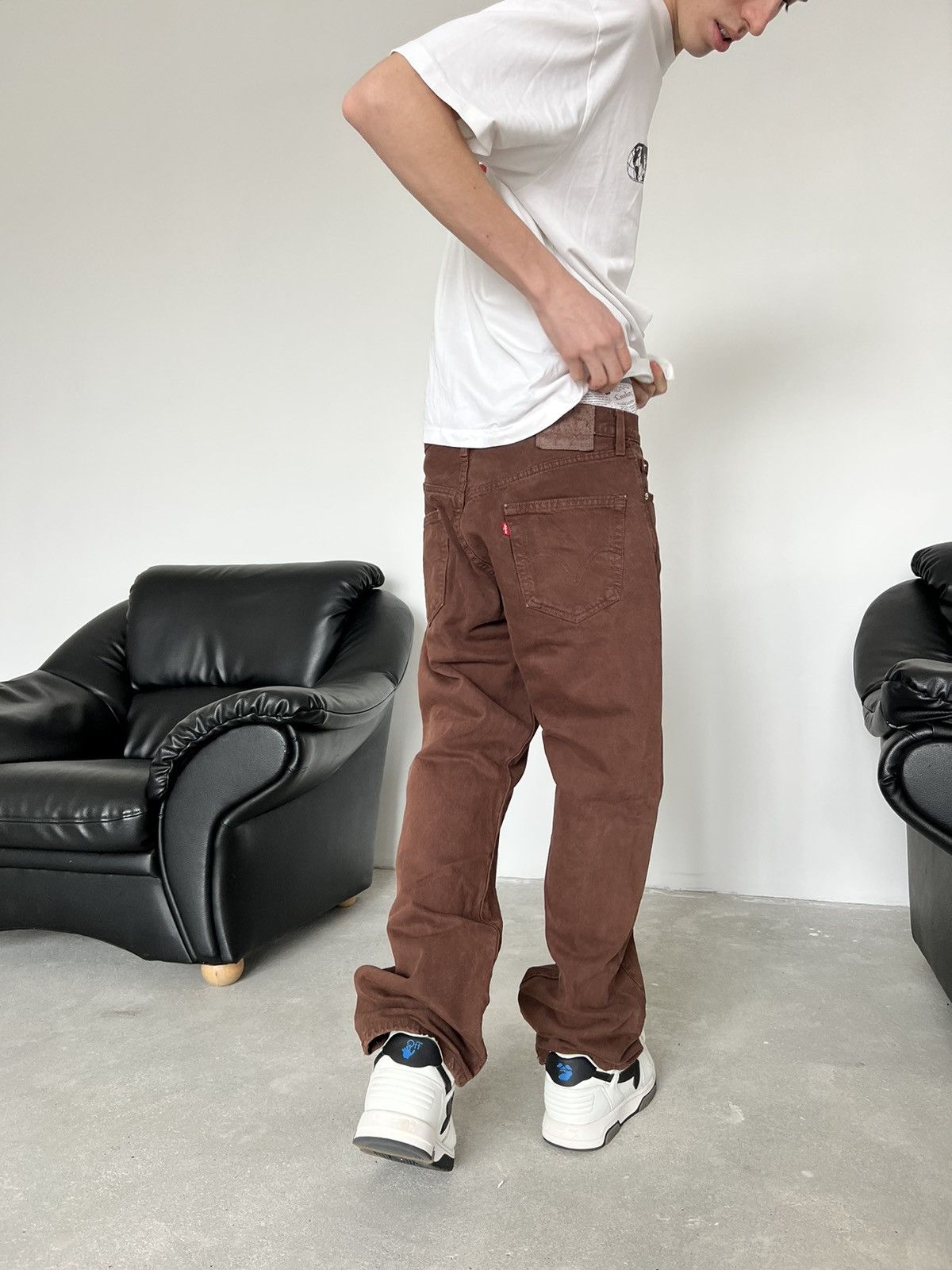 Crazy y2k Vintage Levi’s brown jeans buggy fit
