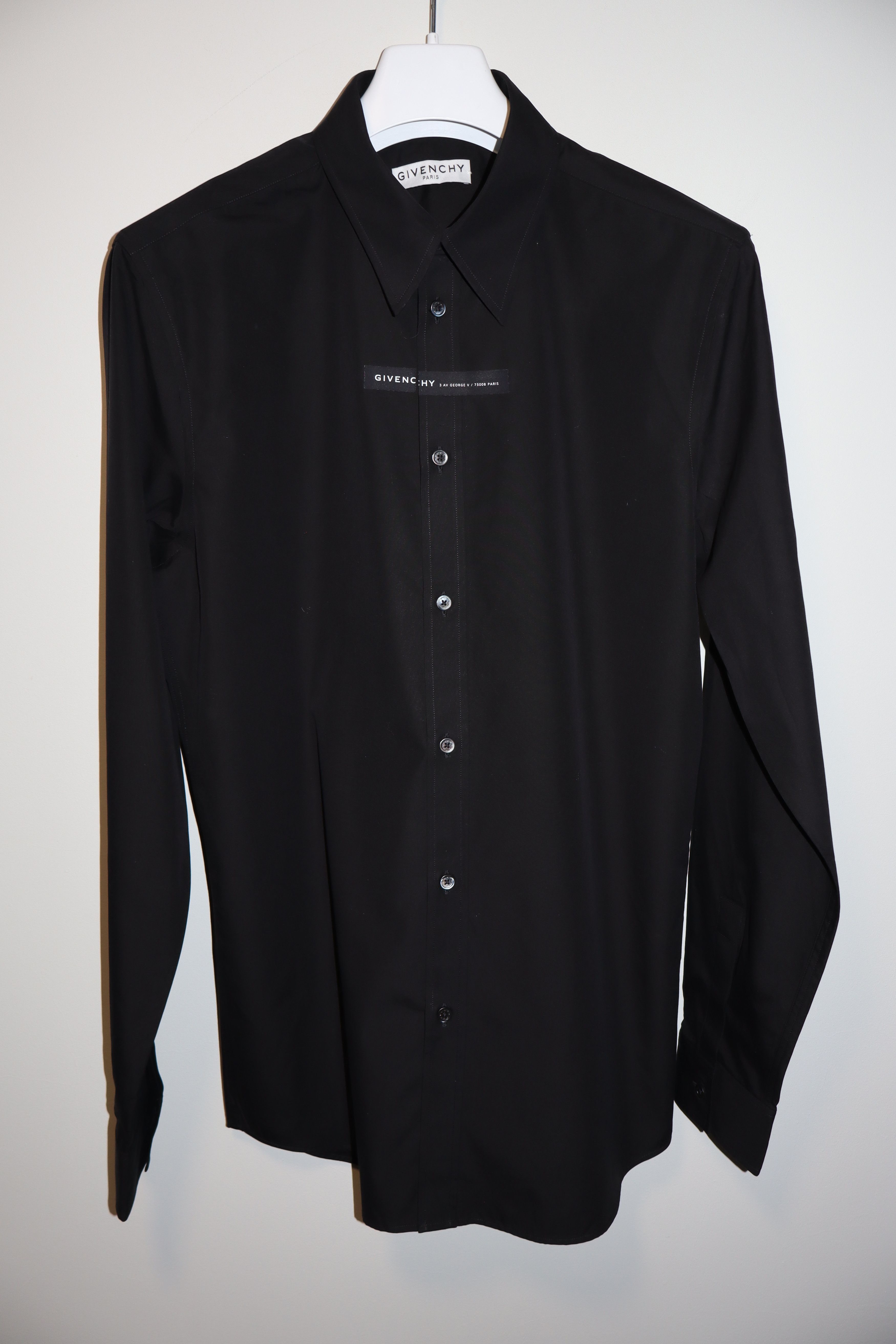 Image of Givenchy Logo Tape Shirt in Black, Men's (Size XS)