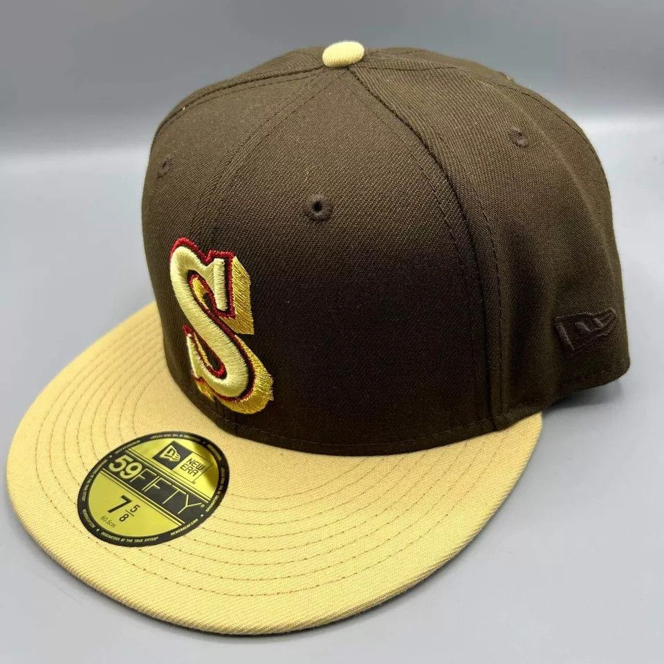 New Era Seattle Mariners Hat Men 7 5/8 59Fifty New Era MLB Fitted Size ONE SIZE - 4 Thumbnail