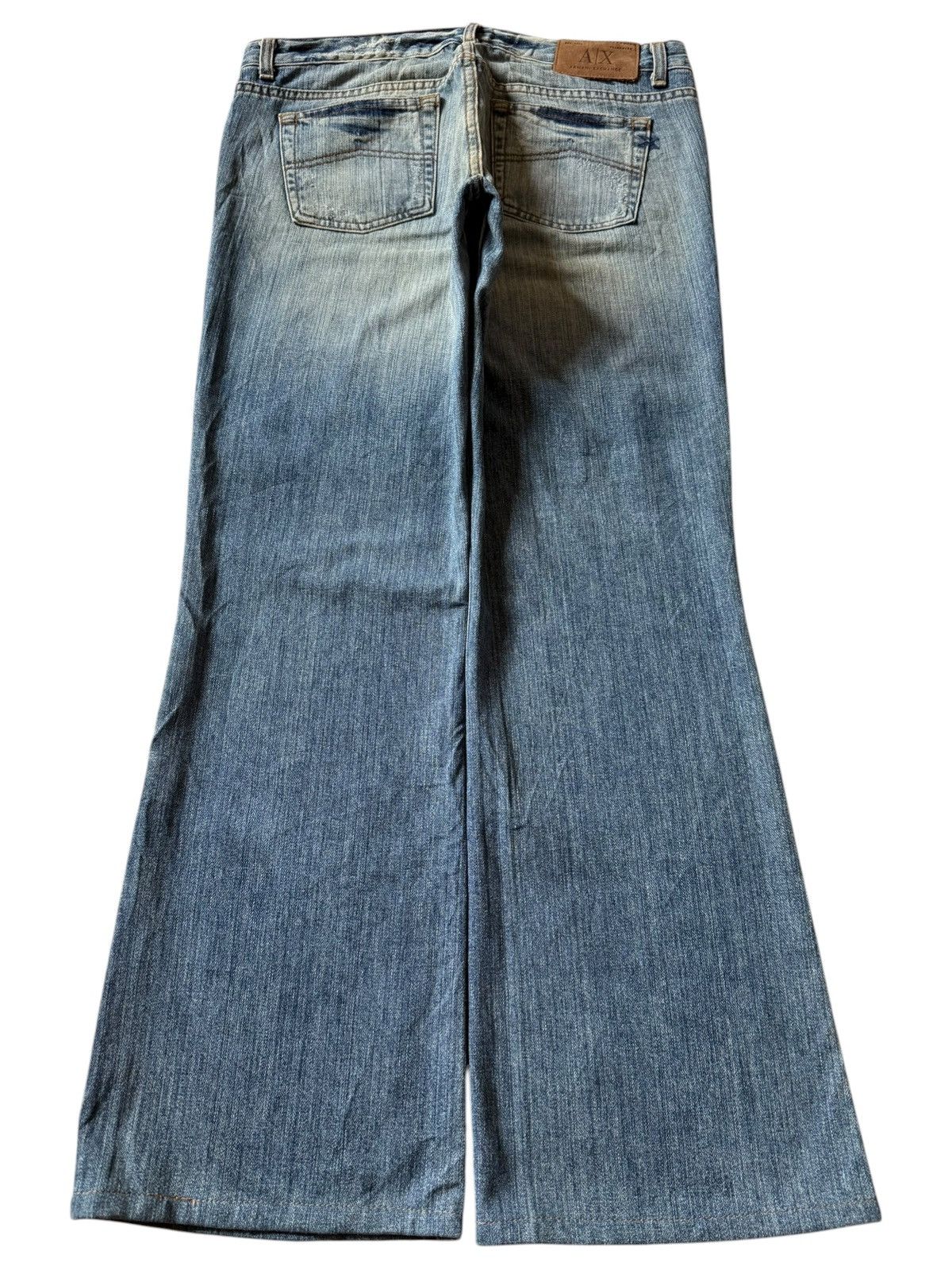 Armani Exchange Vintage Armani Exchange Distressed Flare Jeans Size 34" / US 12 / IT 48 - 2 Thumbnail