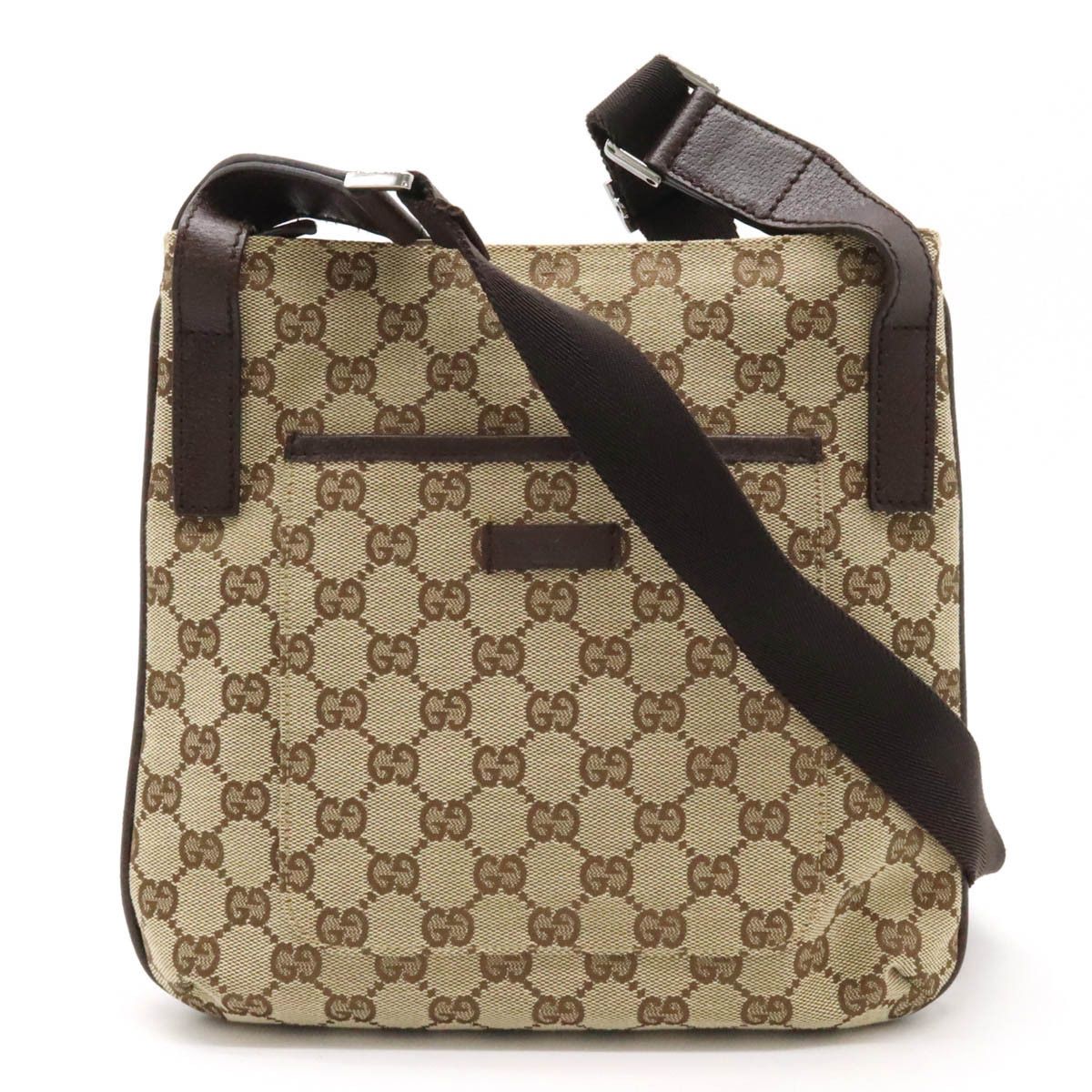Gucci Gucci Gucci GG Canvas Leather Shoulder Bag 122793 Canvas Crossbody Bag 122793 in Great Condition Size ONE SIZE - 1 Thumbnail