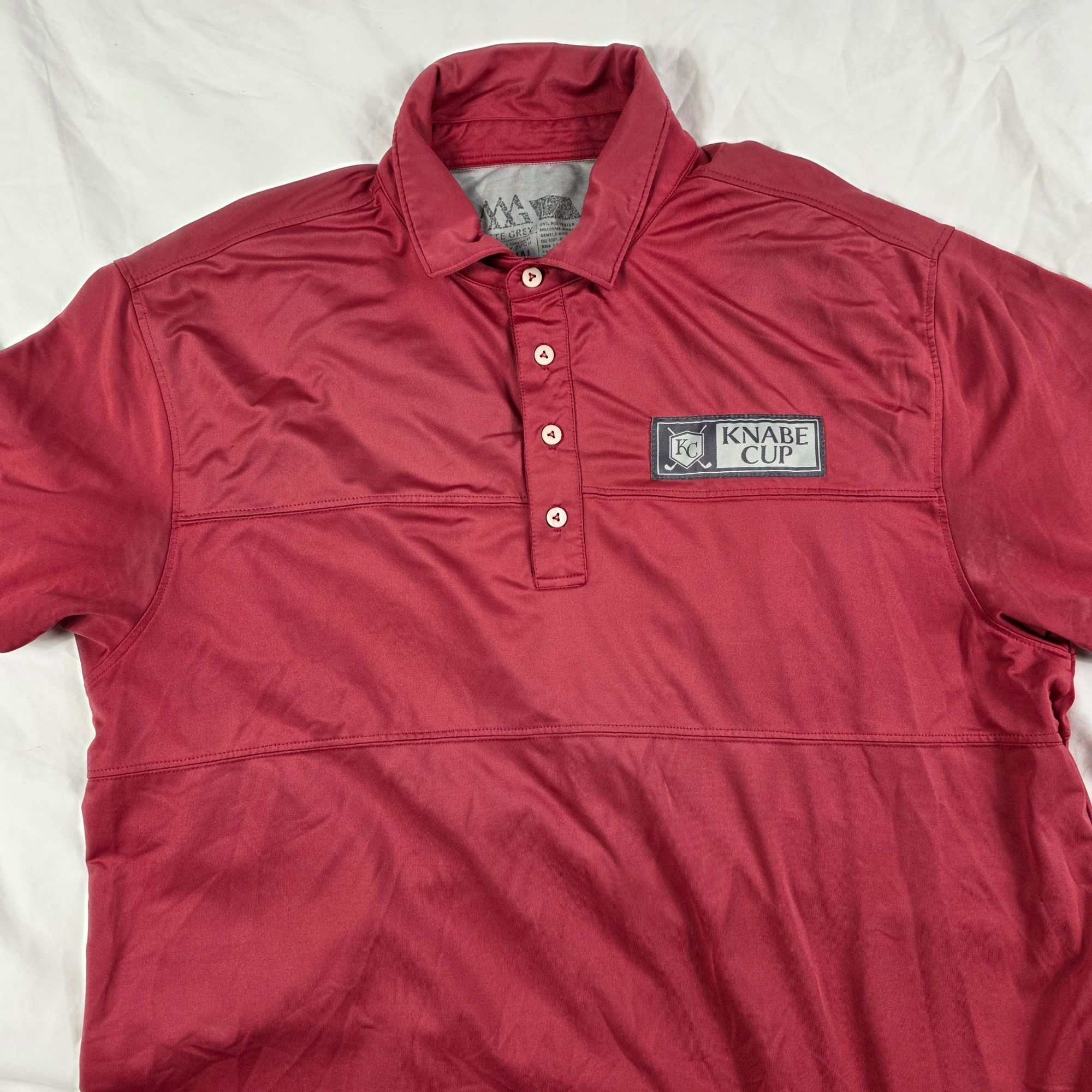 Other Matte Grey Mens Size Large Red Golf Polo Shirt Knabe Cup Per Size US XL / EU 56 / 4 - 3 Thumbnail