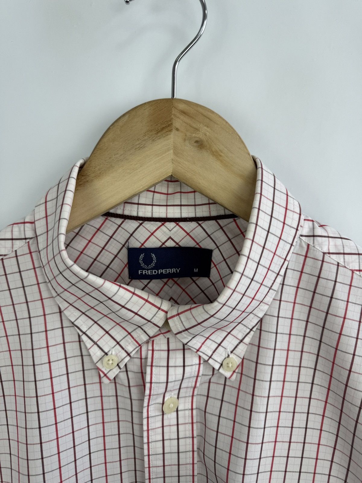Fred Perry 🇬🇧 Fred Perry Classic Check Button Down Shirt Embroidered Log Size US M / EU 48-50 / 2 - 5 Thumbnail