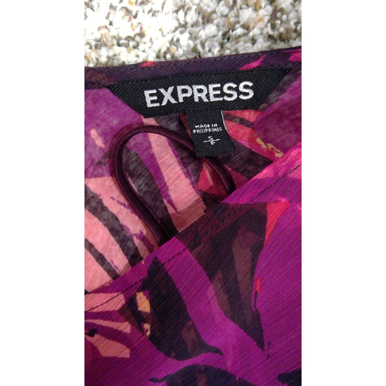 Express Express Mini Floral Overlay Dress Pink Purple Sz Small Size S / US 4 / IT 40 - 4 Thumbnail