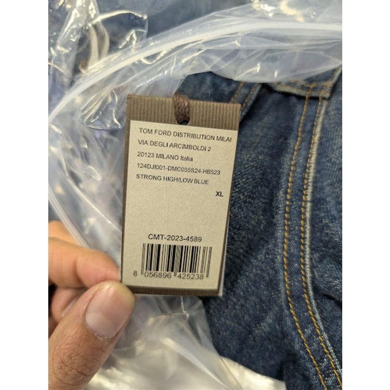Tom Ford o1rshd1 Iconic Denim Jacket in Strong High / Low Blue Size US XL / EU 56 / 4 - 22 Thumbnail