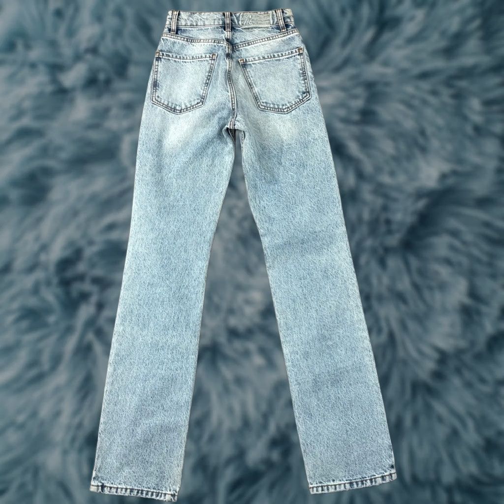 Vintage Revice Denim Straight Womens 23 Blue Prince Light High Rise Leg Size NWT Distressed Size ONE SIZE - 1 Thumbnail