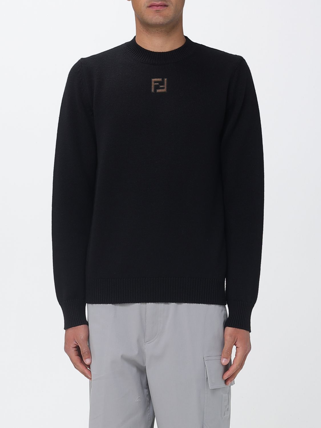 Fendi Fendi Sweater Men Black Size US M / EU 48-50 / 2 - 1 Thumbnail
