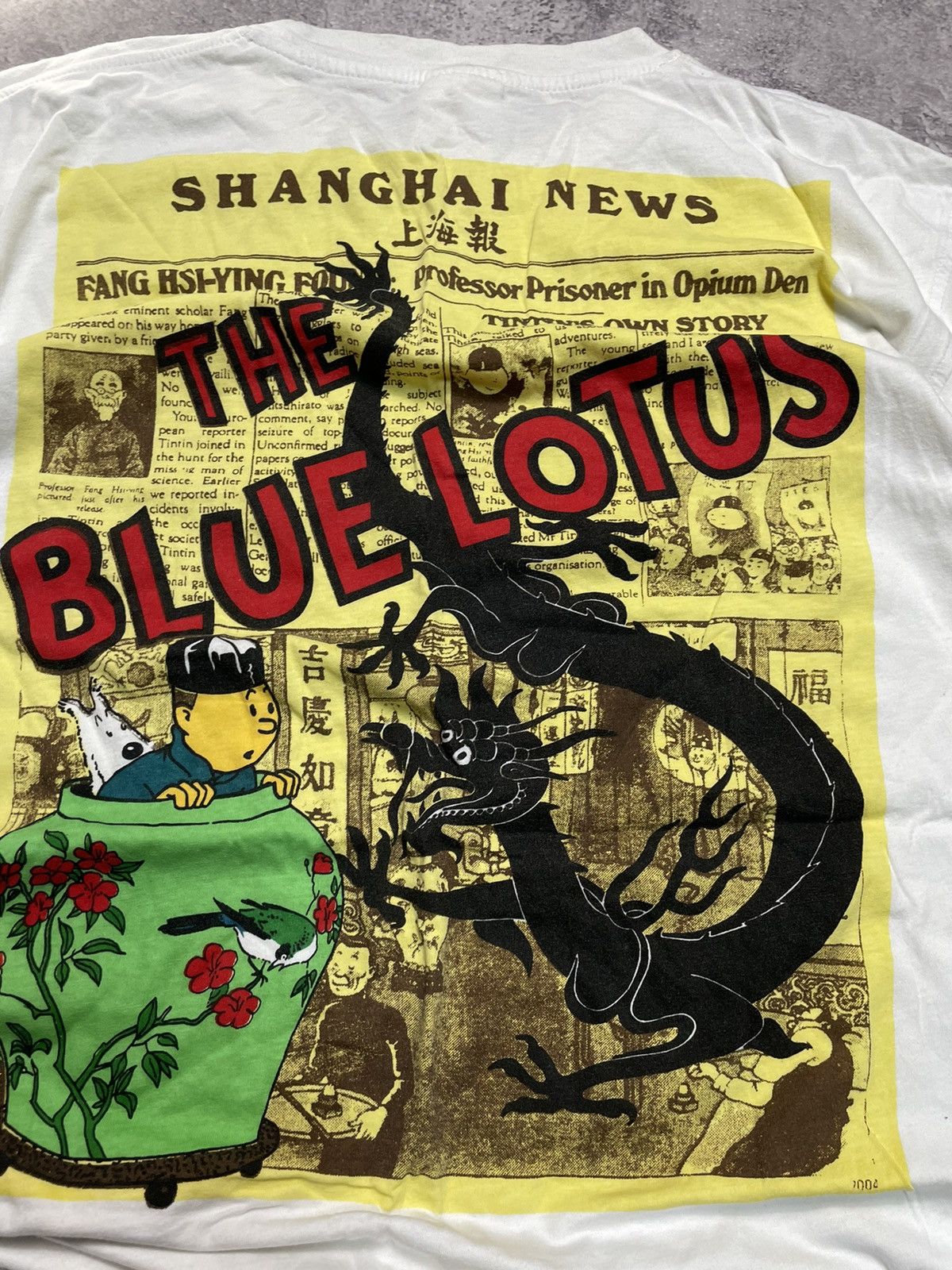 Cartoon Network Vtg Tintin Blue Lotus Graphic Tee L Size US L / EU 52-54 / 3 - 7 Thumbnail