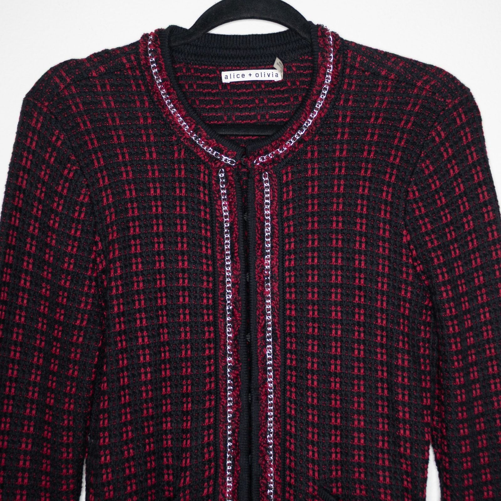 Alice + Olivia Alice + Olivia Georgia Embellished Sweater Jacket Size M / US 6-8 / IT 42-44 - 6 Thumbnail