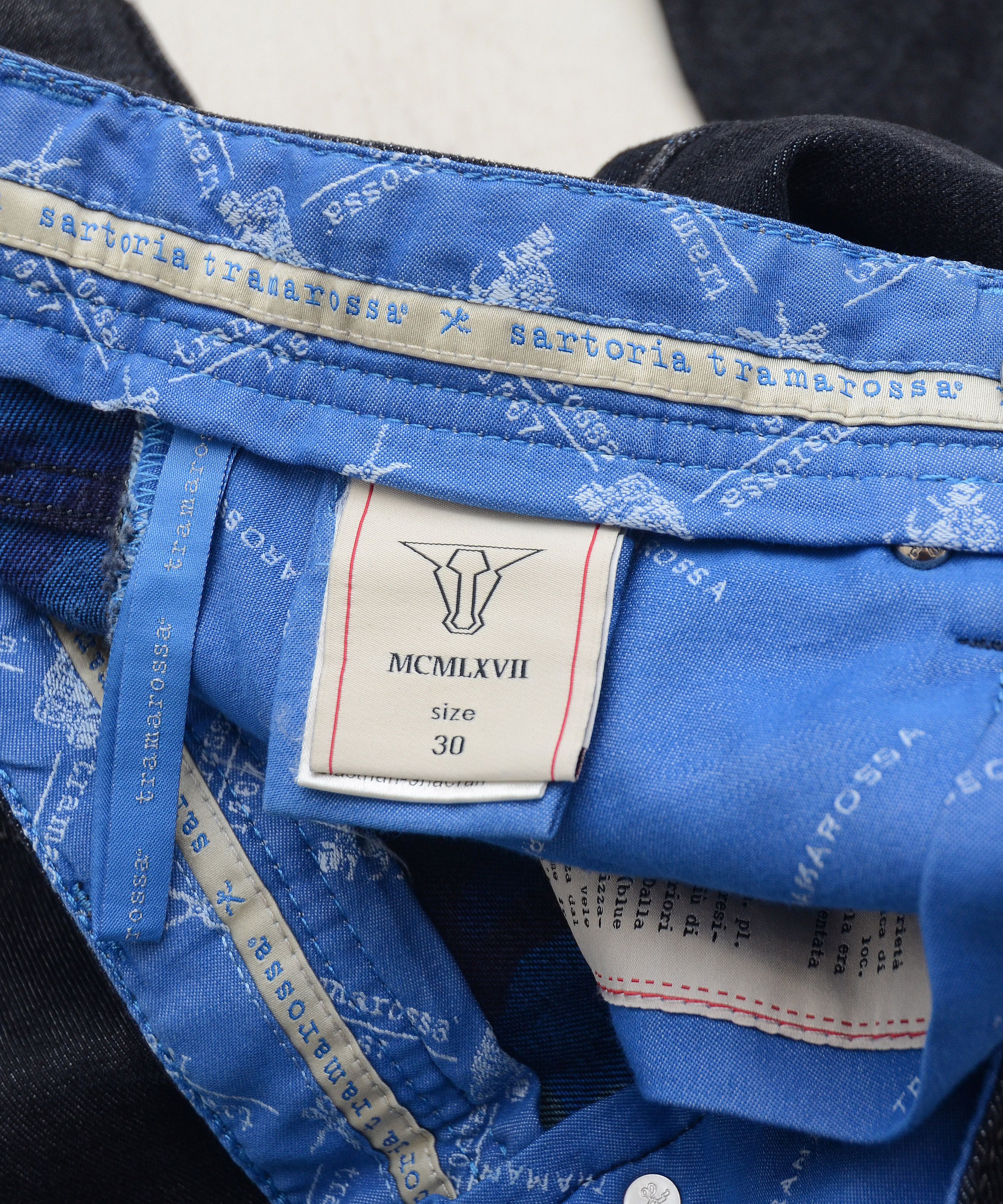 Designer Sartoria Tramarossa Leonardo Italian Jeans Dark Gray Pants Size US 30 / EU 46 - 13 Thumbnail
