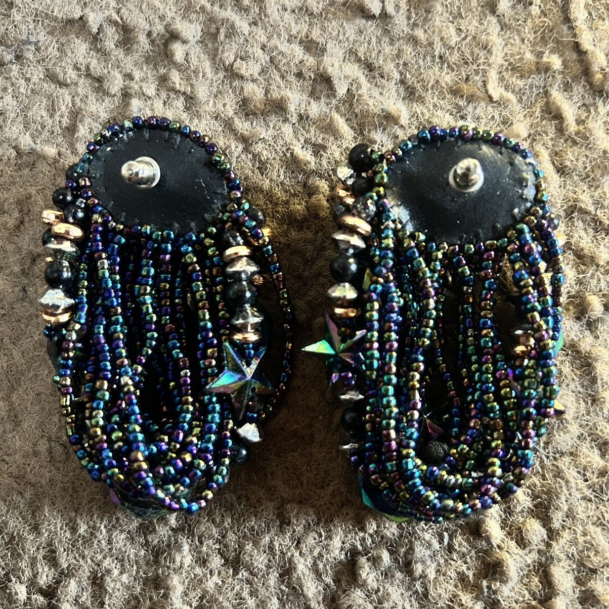 Vintage Vintage 80s cosmic large beaded pierced earrings Size ONE SIZE - 7 Thumbnail