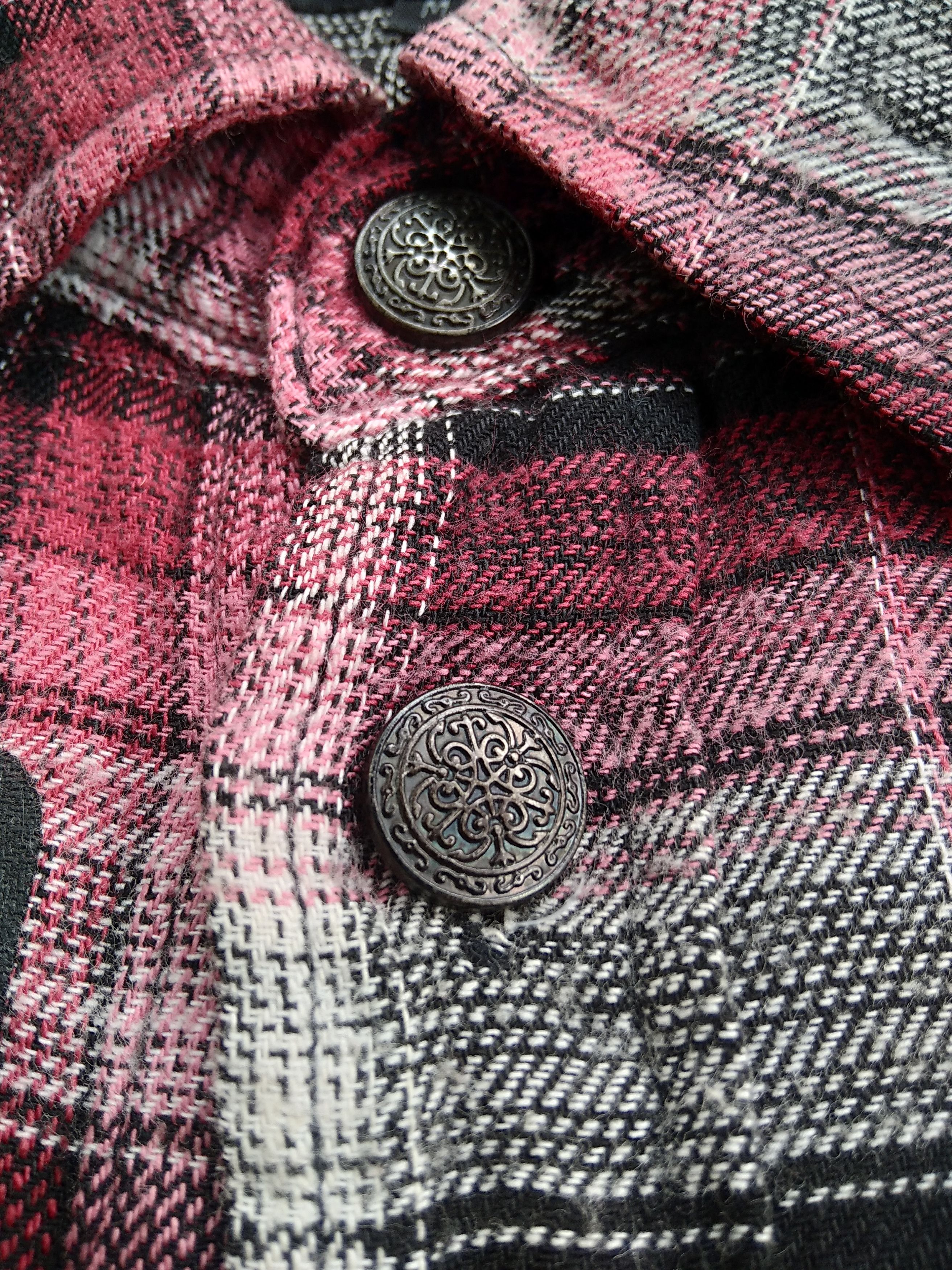 If Six Was Nine × KMRii × Le Grande Bleu (L.G.B.) VTG 00s Ivanhoe Punk Lather Pacth Poem Plaid Flannel Shirt Size US M / EU 48-50 / 2 - 6 Thumbnail