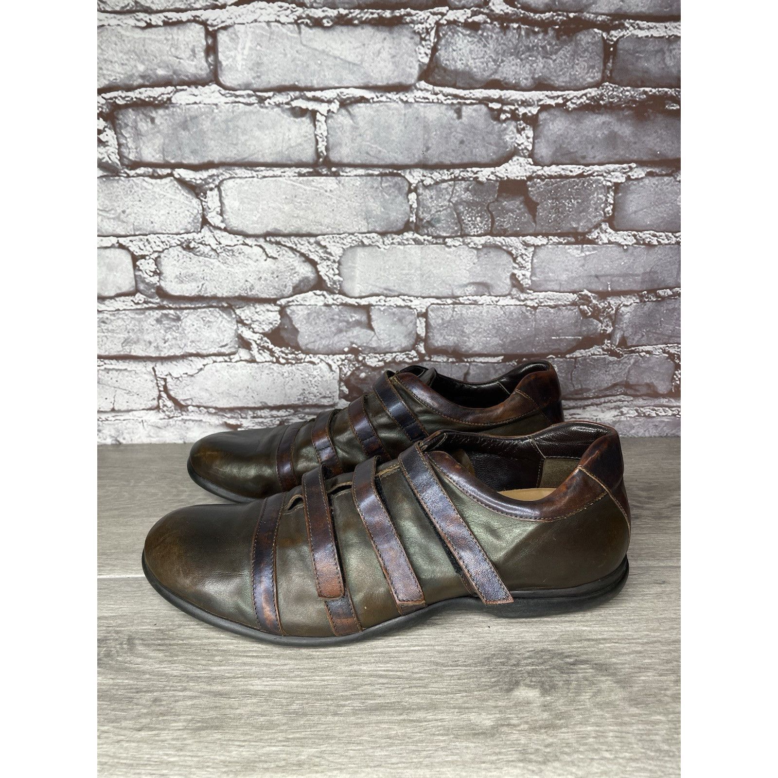 VERRI Bruno Verri Brown Leather Metallic Fashion Shoes Sneakers Me Size US 9 / EU 42 - 1 Thumbnail