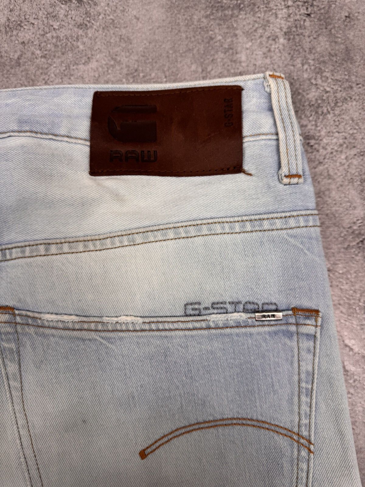 G-Star G-Star Raw Men Cotton Jeans Light Blue Washed Size 32 Size US 32 / EU 48 - 3 Thumbnail