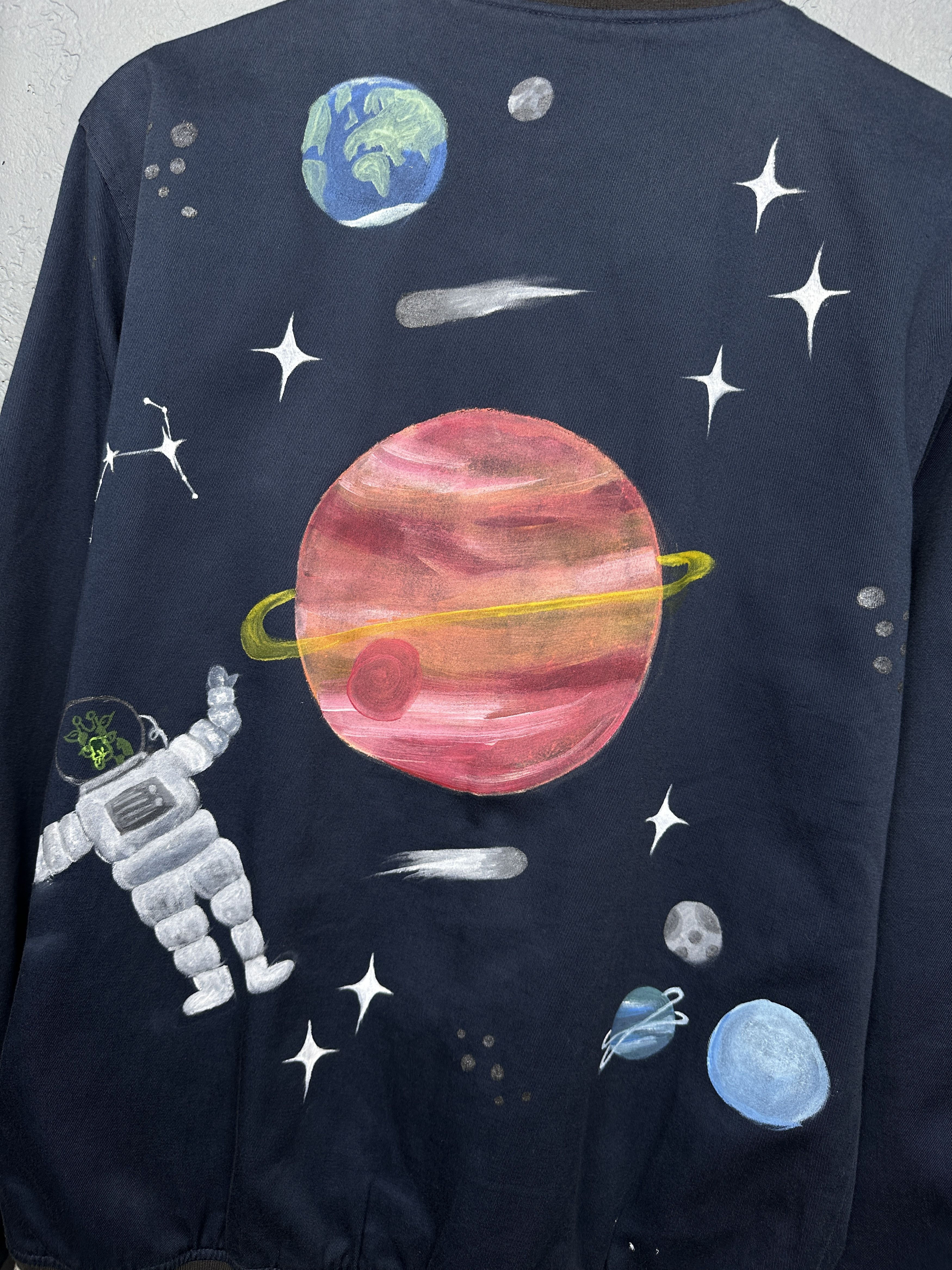 Levi's Levi's Mens Custom Drawing of Space Bomber Jacket Size US S / EU 44-46 / 1 - 2 Thumbnail