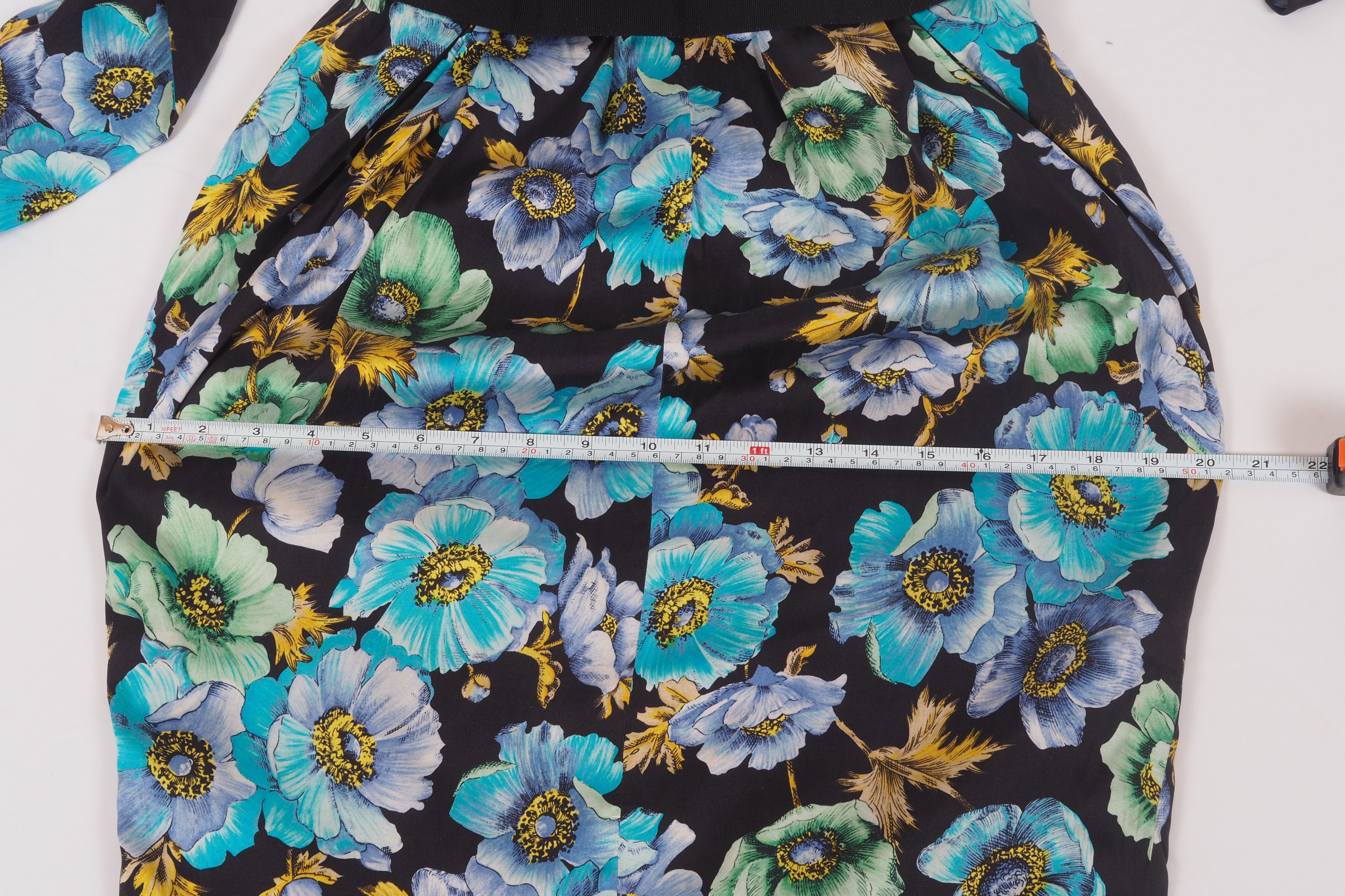 Dolce & Gabbana Dolce & Gabbana Vintage Silk Blue Floral Sheath Wiggle Dress Size M / US 6-8 / IT 42-44 - 16 Thumbnail