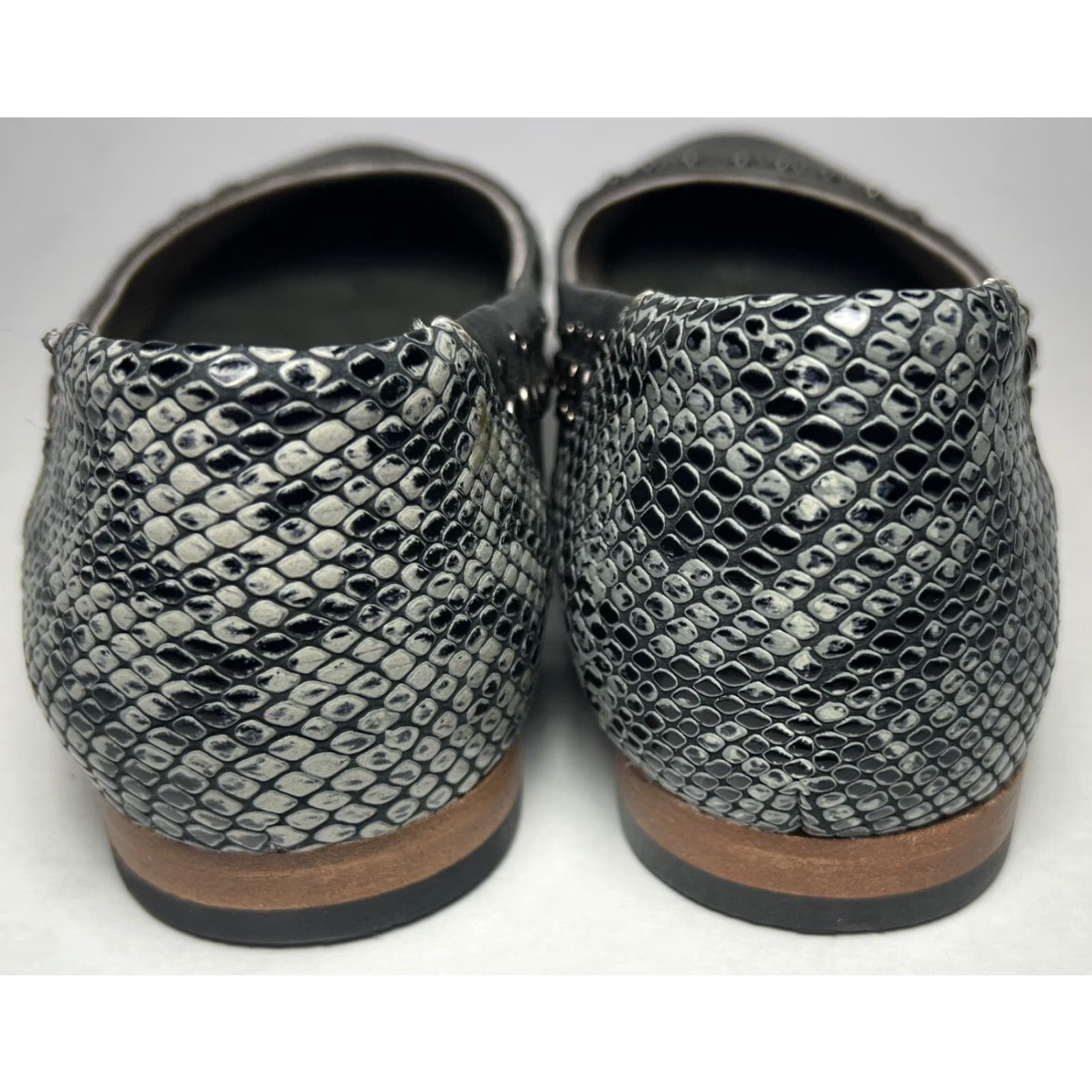 FREEBIRD NICE! Studded Freebird Ballet Flats Leather Gray Size 7 6.5 Womens Flats Gunmetal Gray Ballet Upper Leather Accents Studded 9.75 inches Size US 7 / IT 37 - 6 Thumbnail